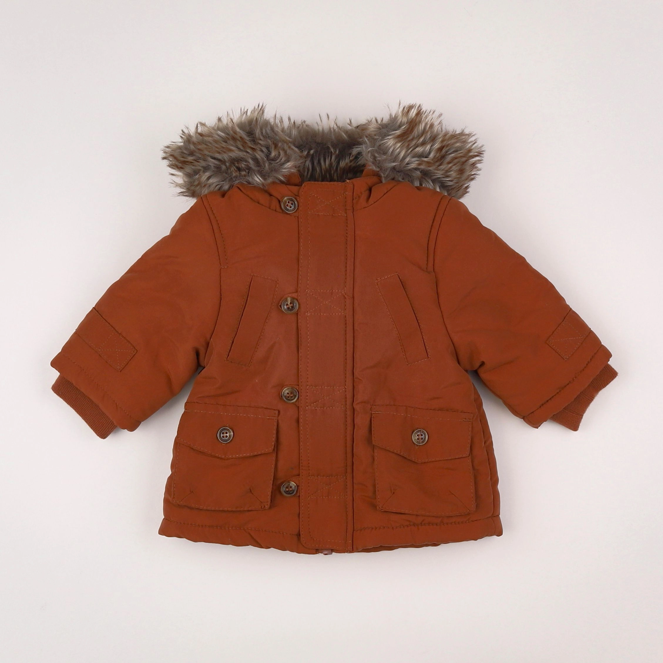 Vertbaudet - parka marron - 3 mois