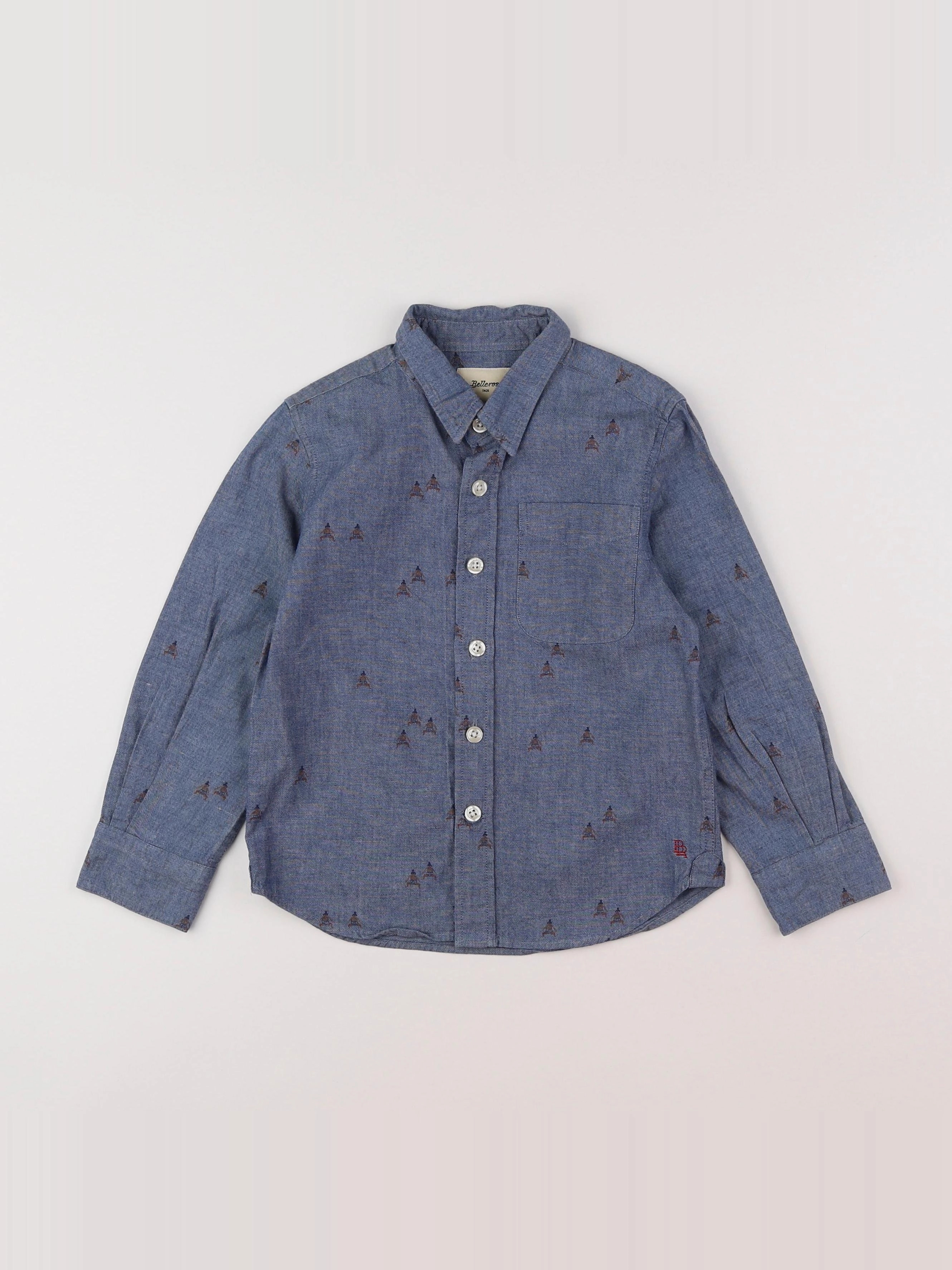Bellerose - chemise bleu - 4 ans