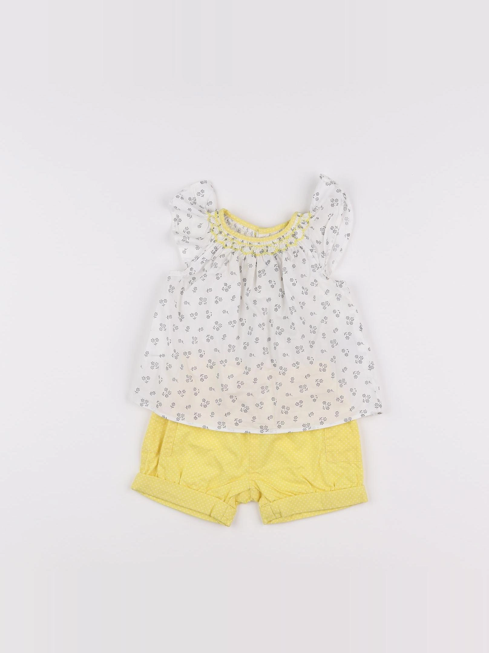 Jacadi - ensemble jaune - 6 mois