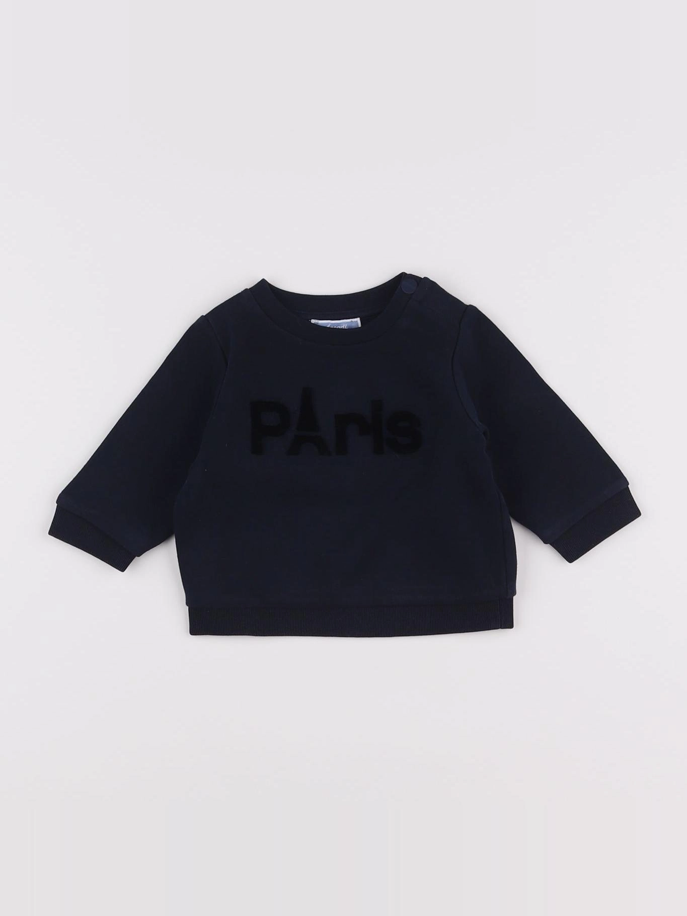 Jacadi - sweat bleu - 6 mois