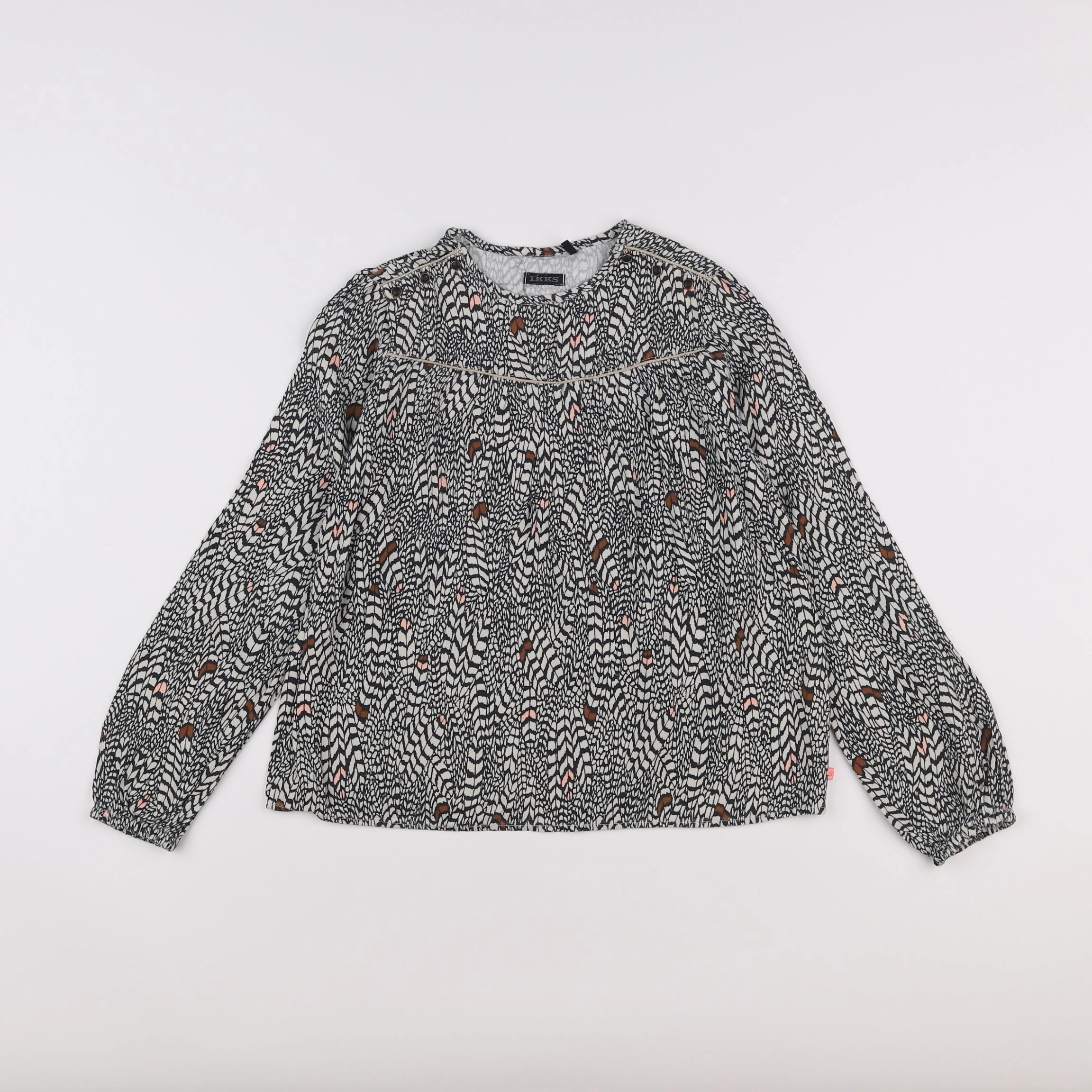 IKKS - blouse gris - 10 ans