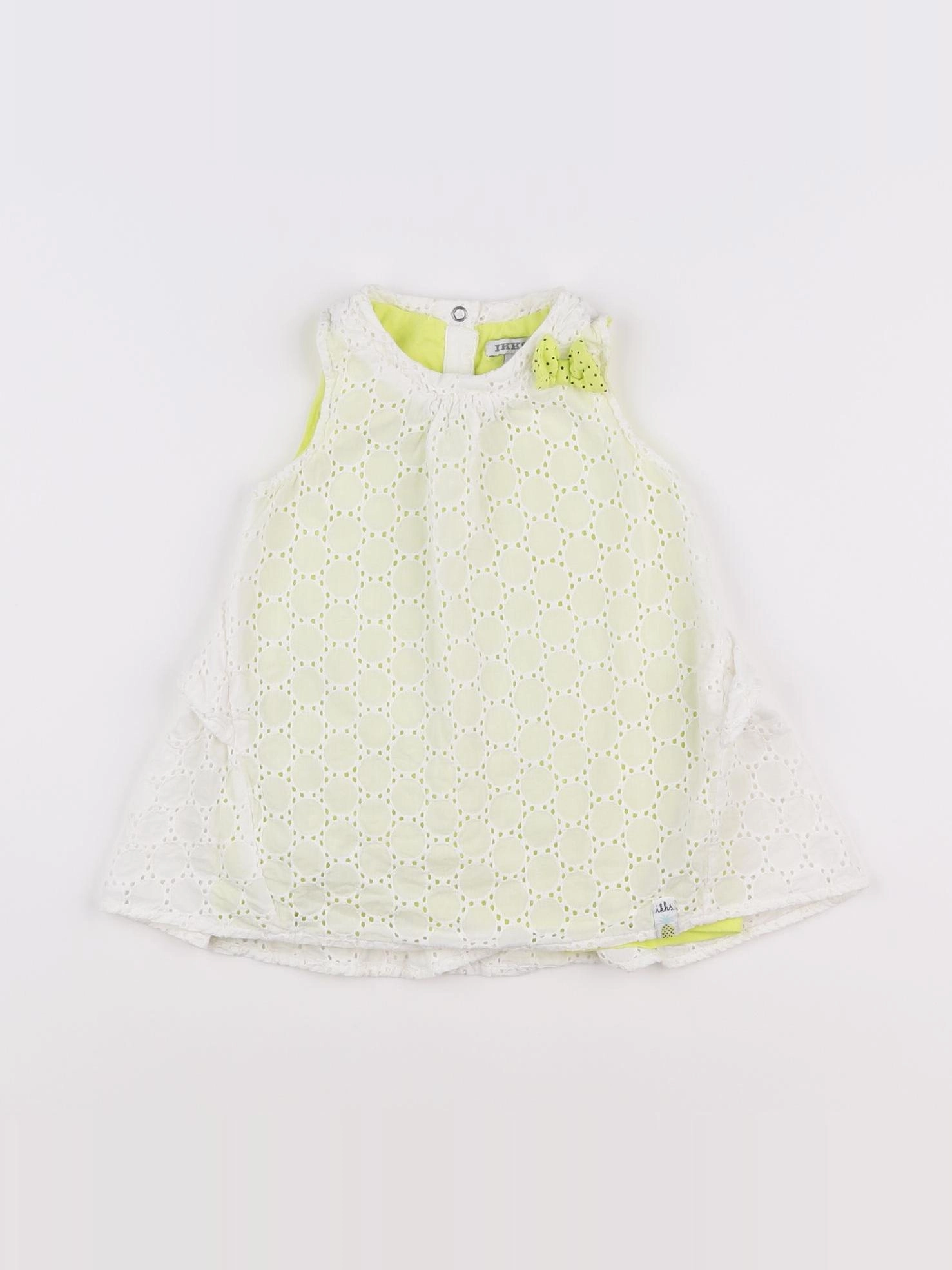 IKKS - robe blanc, jaune - 12 mois