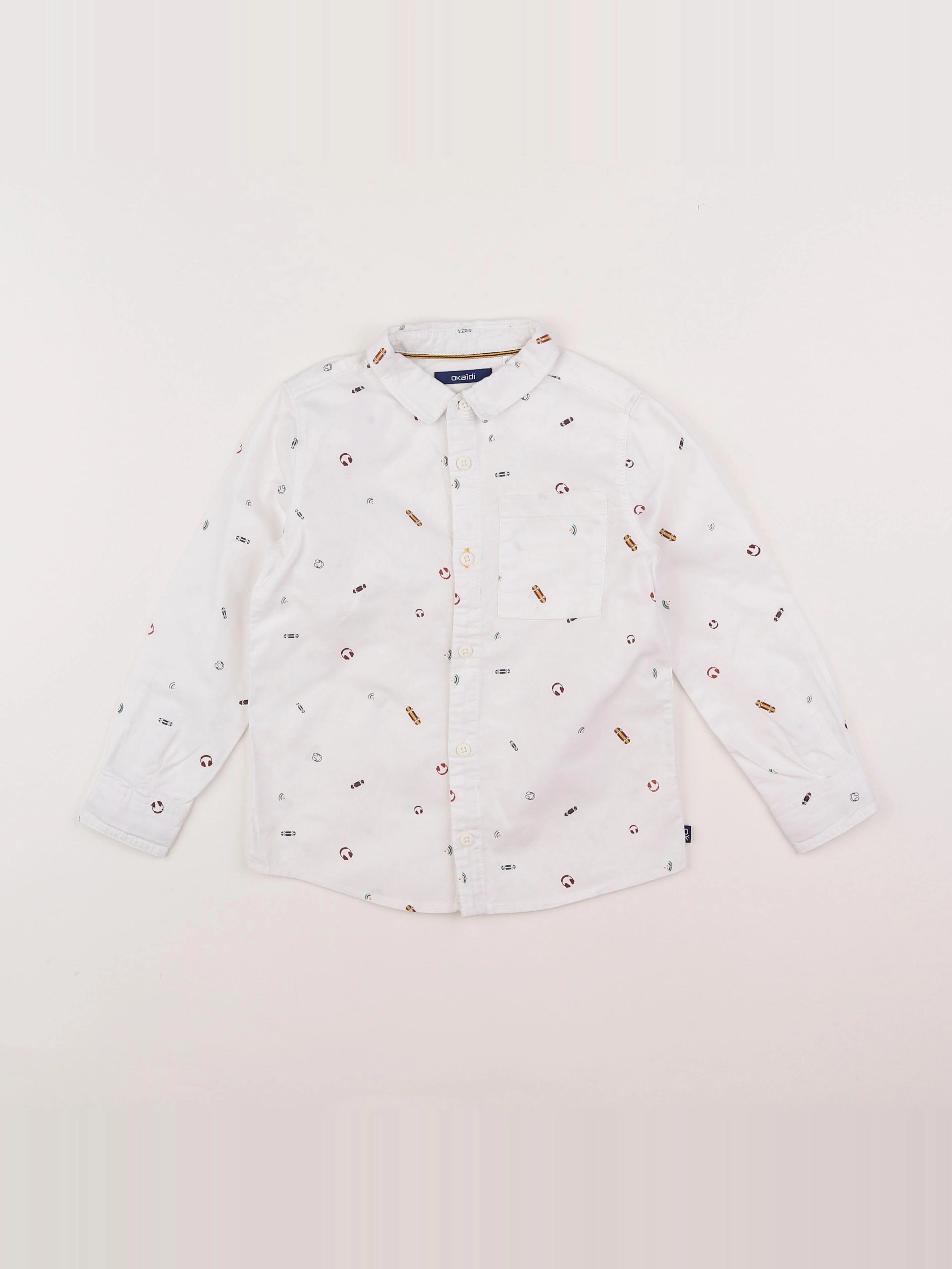 Okaidi - chemise blanc - 4 ans