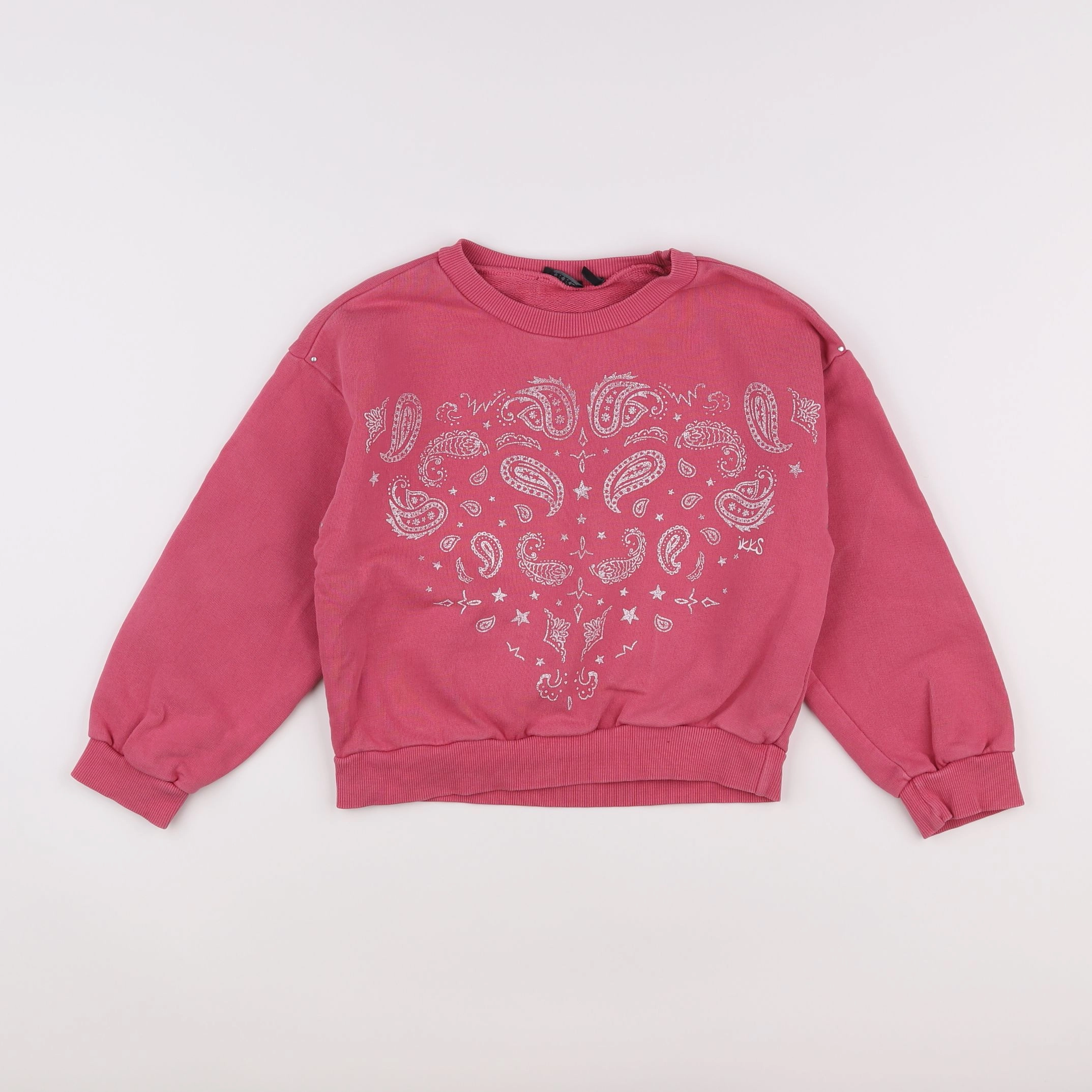 IKKS - sweat rose - 8 ans