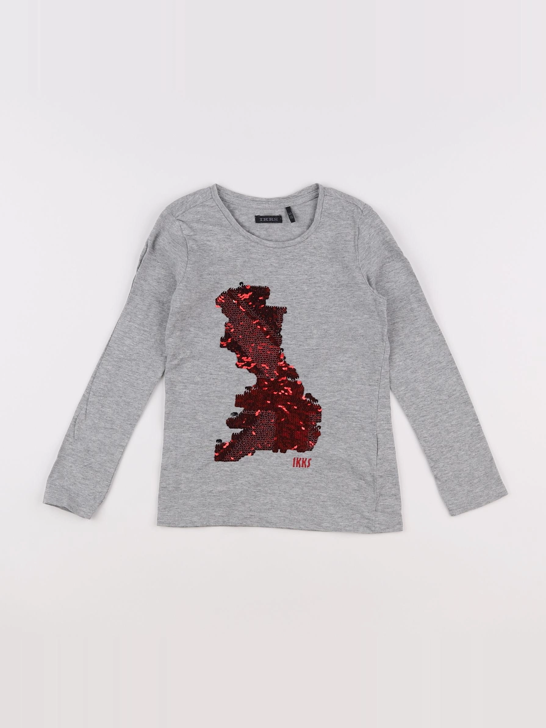 IKKS - tee-shirt gris - 6 ans