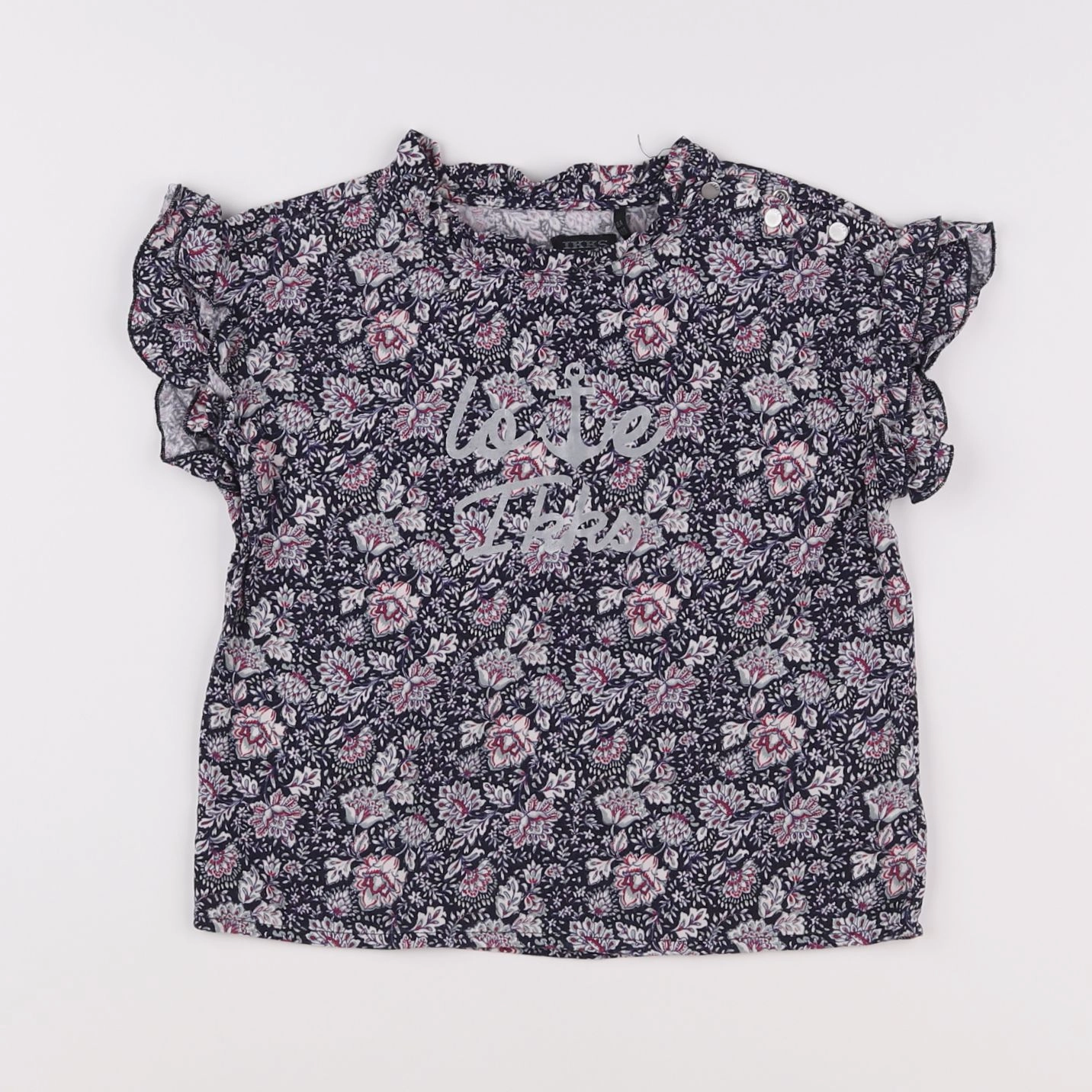 IKKS - blouse bleu - 8 ans