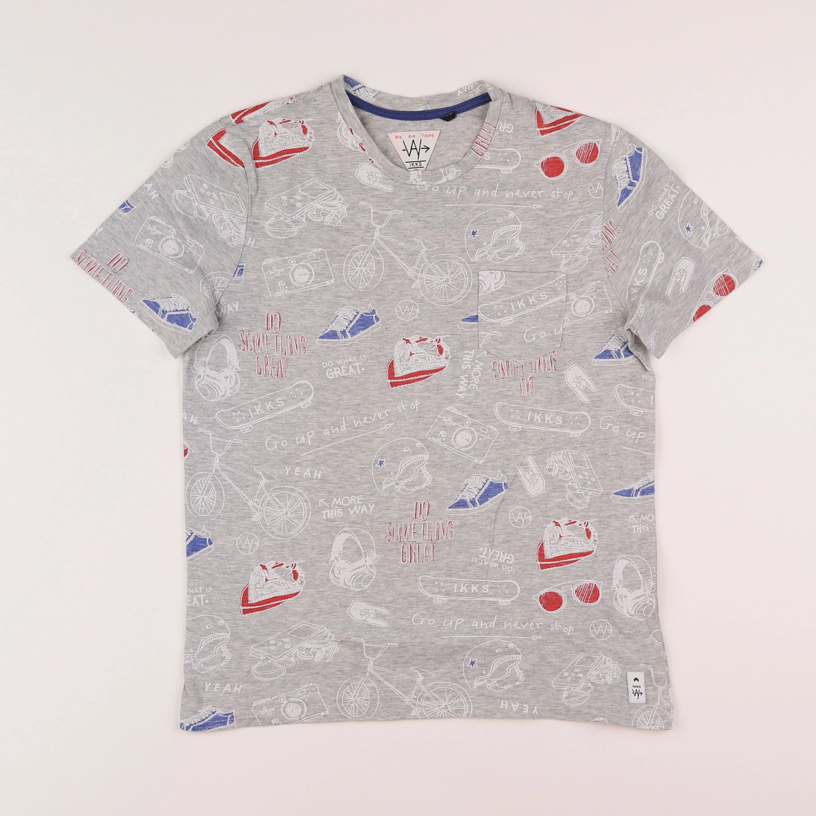 IKKS - tee-shirt gris - 12 ans