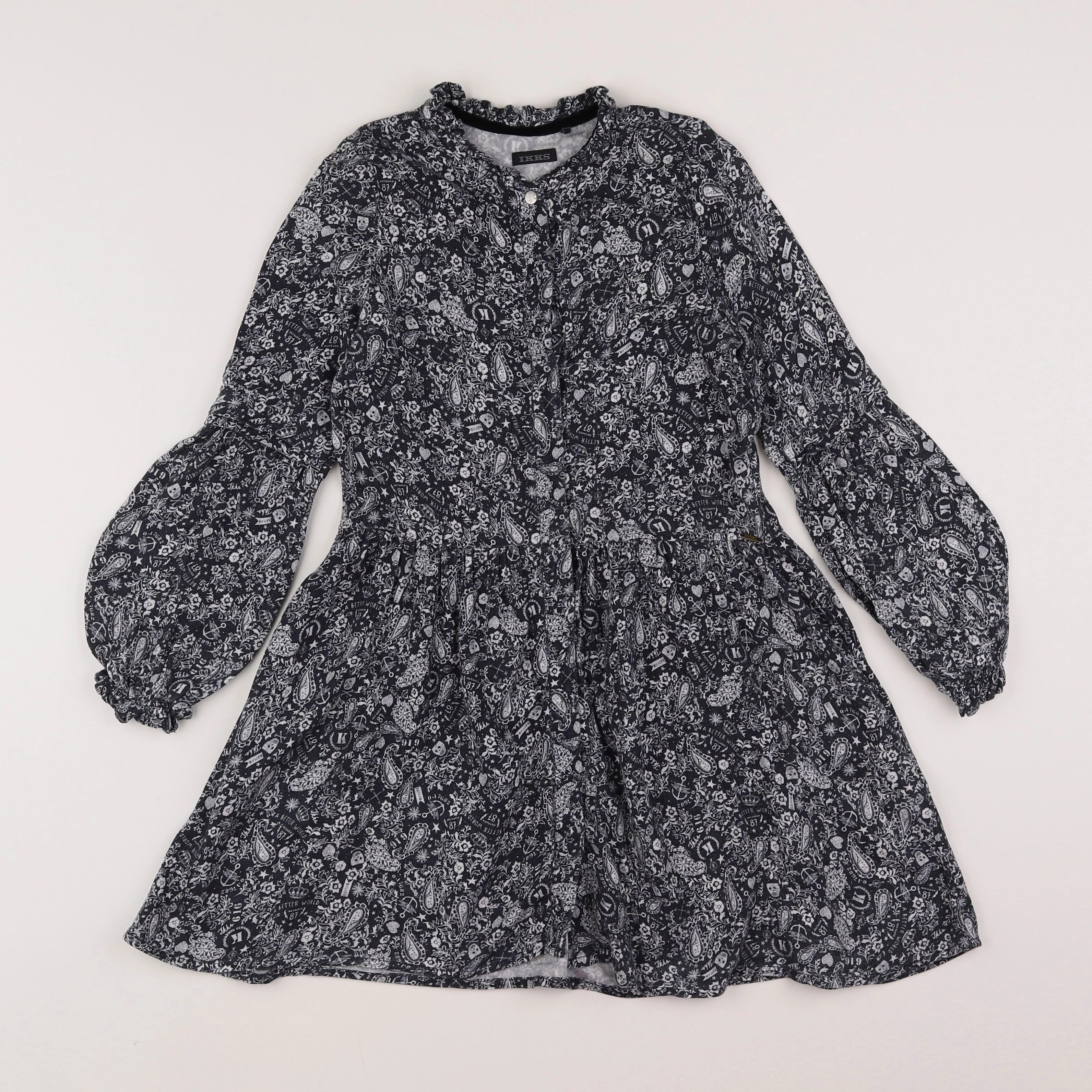 IKKS - robe noir - 8 ans