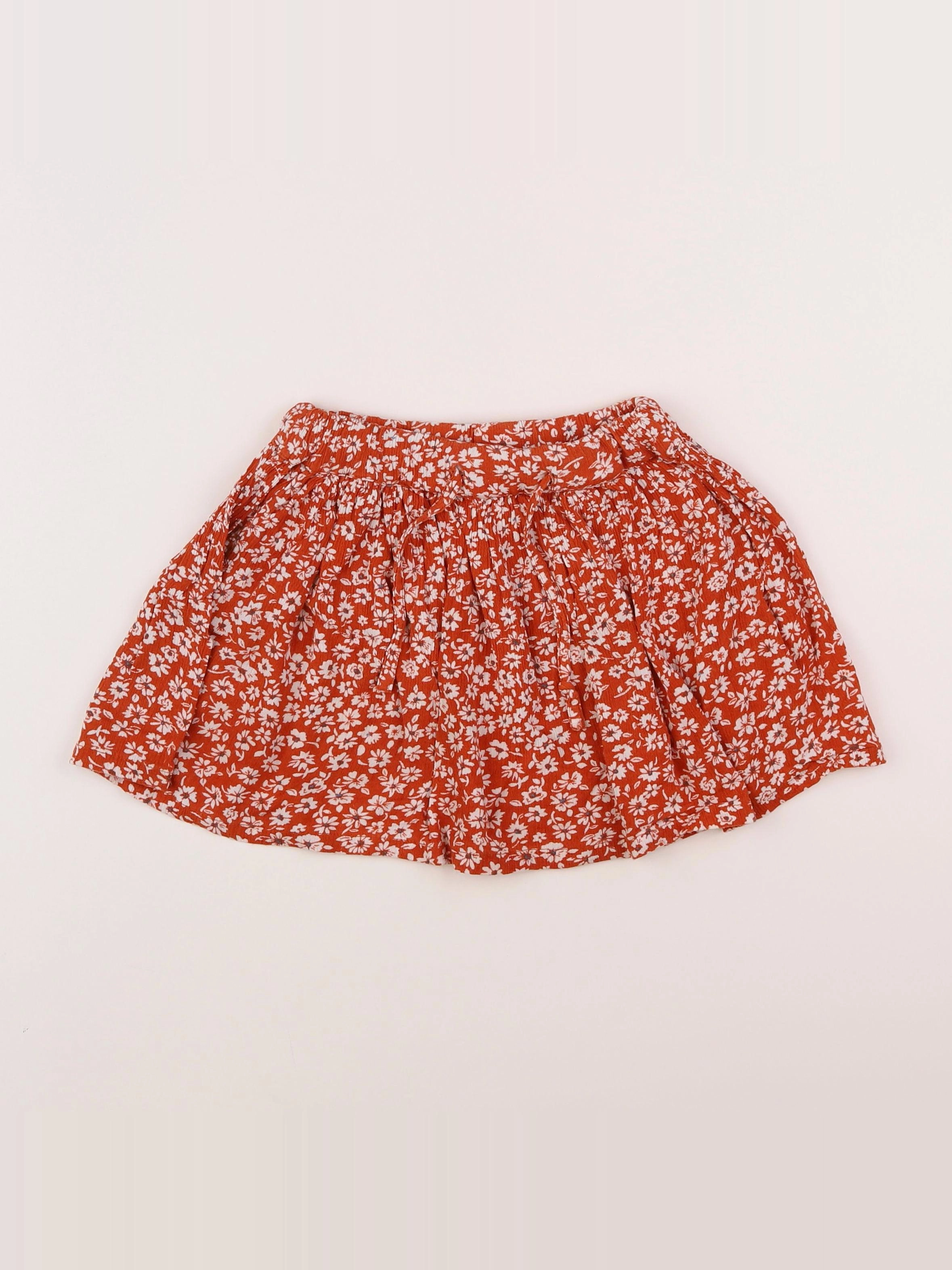 Little Cigogne - jupe orange - 6 ans