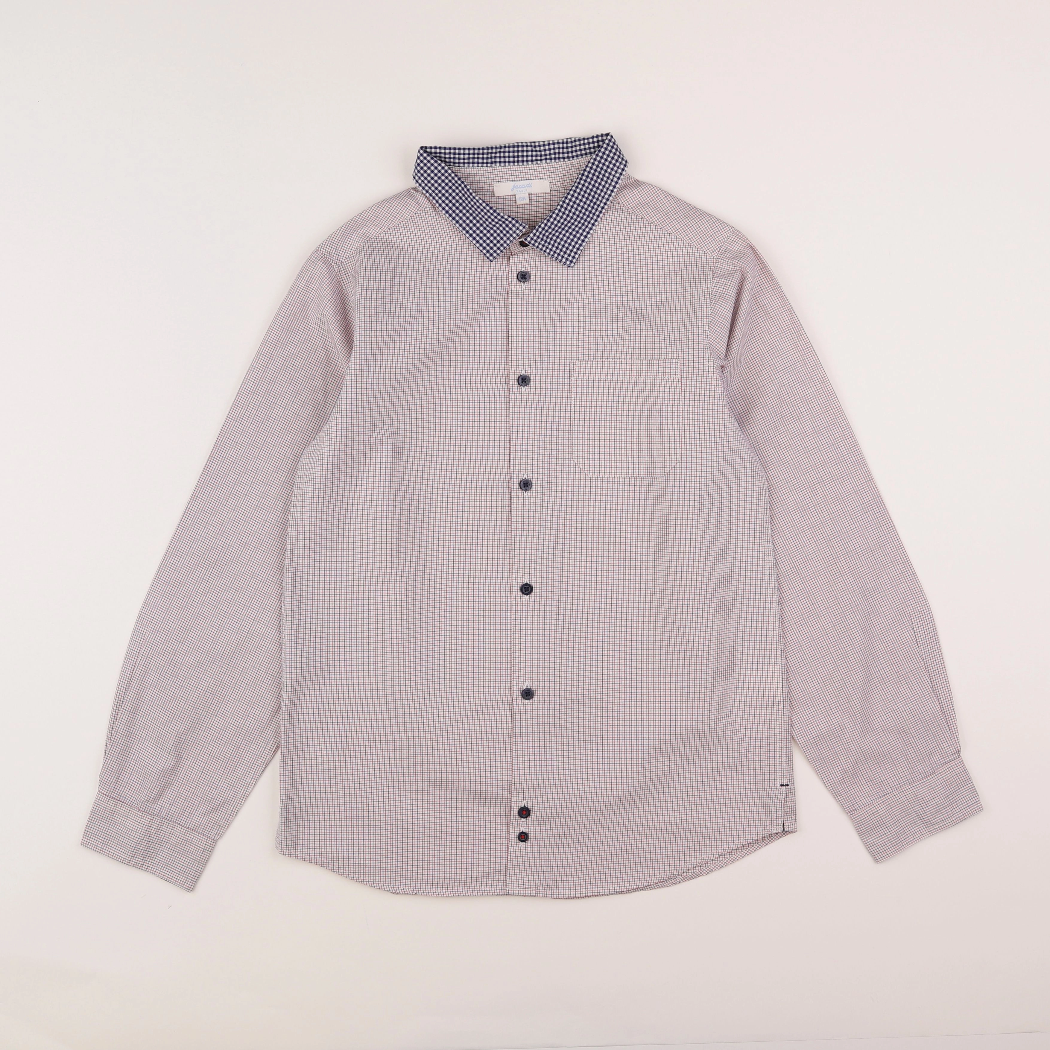 Jacadi - chemise bleu, rouge - 12 ans
