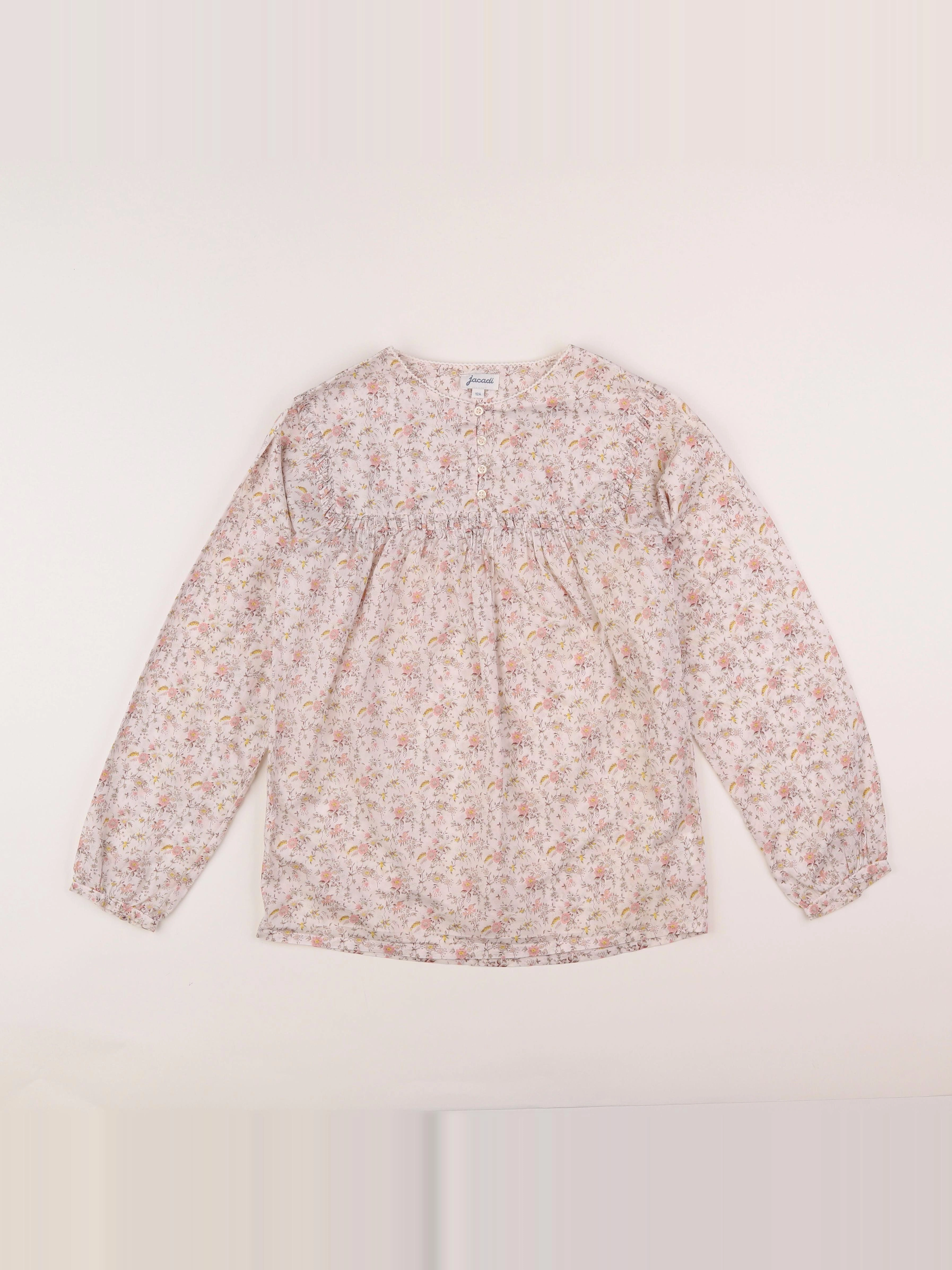 Jacadi - blouse blanc, rose - 12 ans