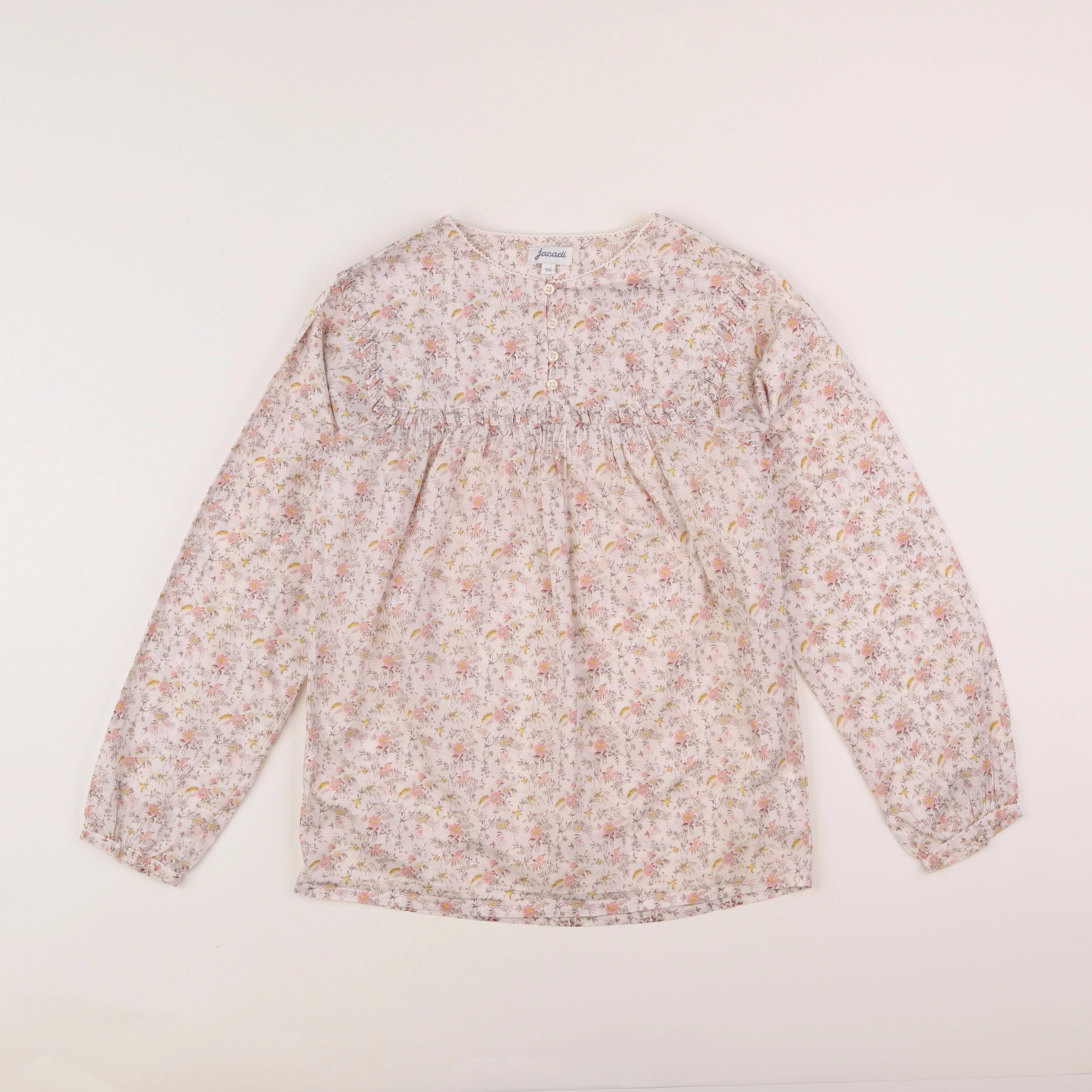 Jacadi - blouse blanc, rose - 12 ans