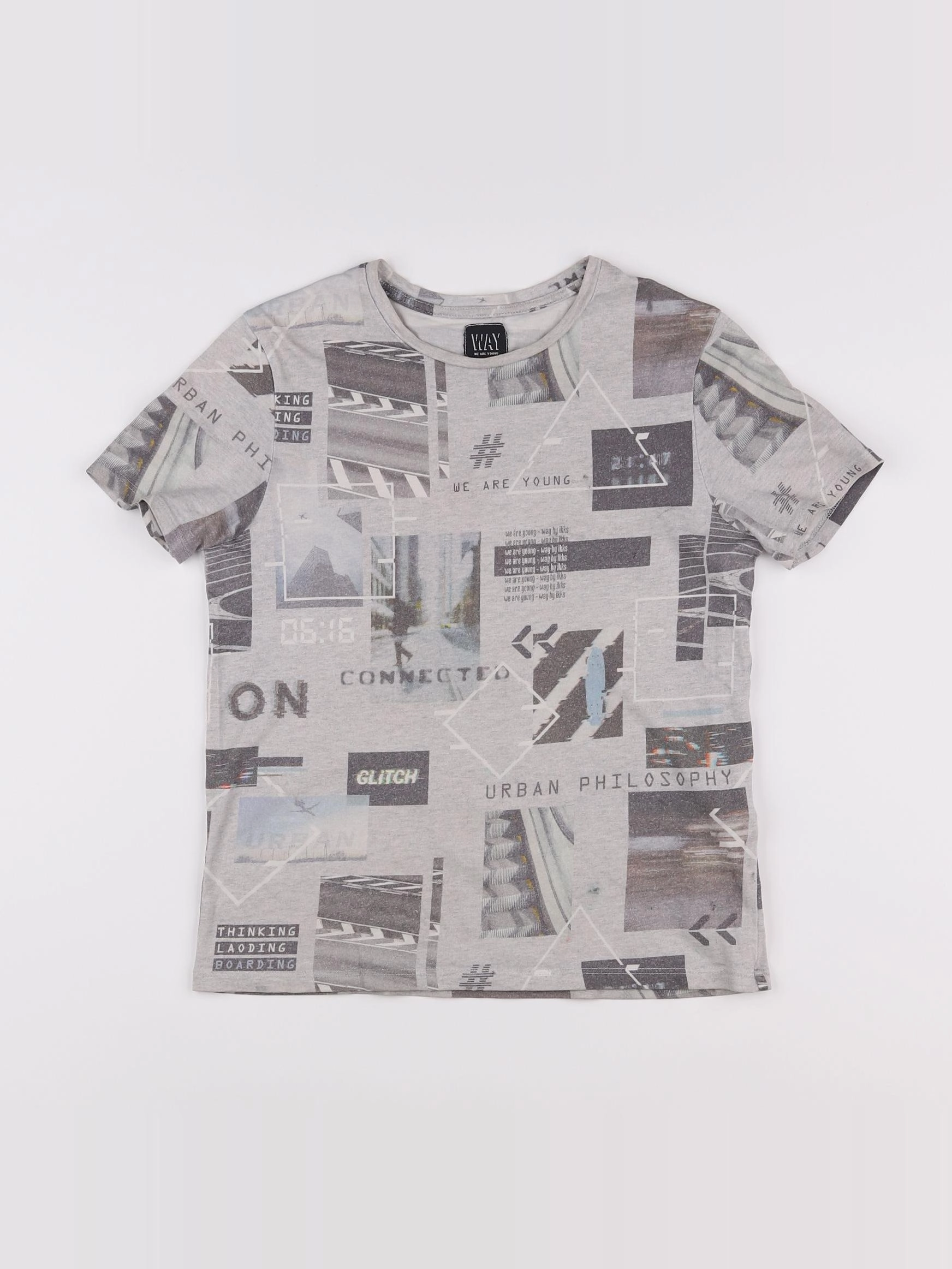 IKKS - tee-shirt imprimé au dos gris - 12 ans