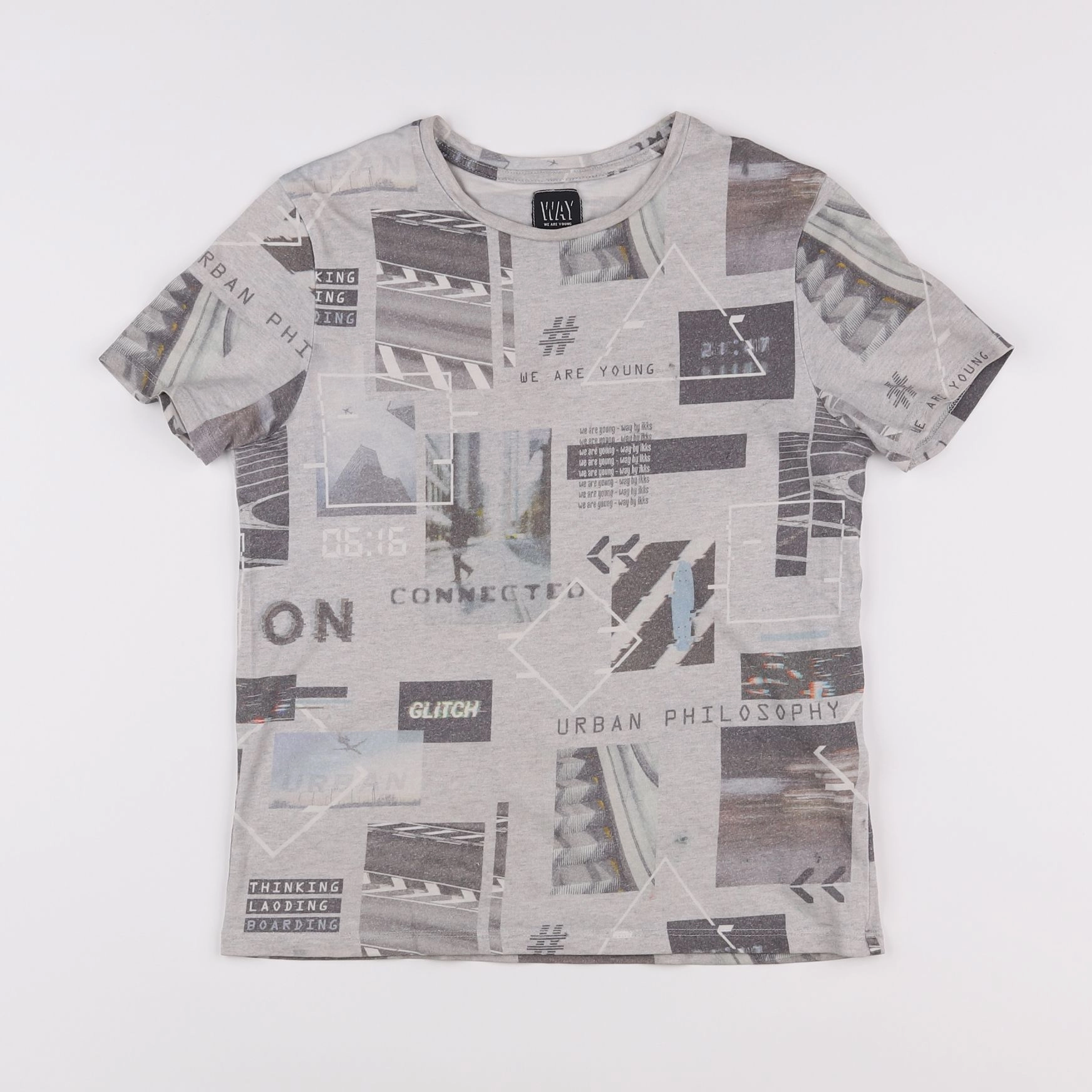 IKKS - tee-shirt imprimé au dos gris - 12 ans
