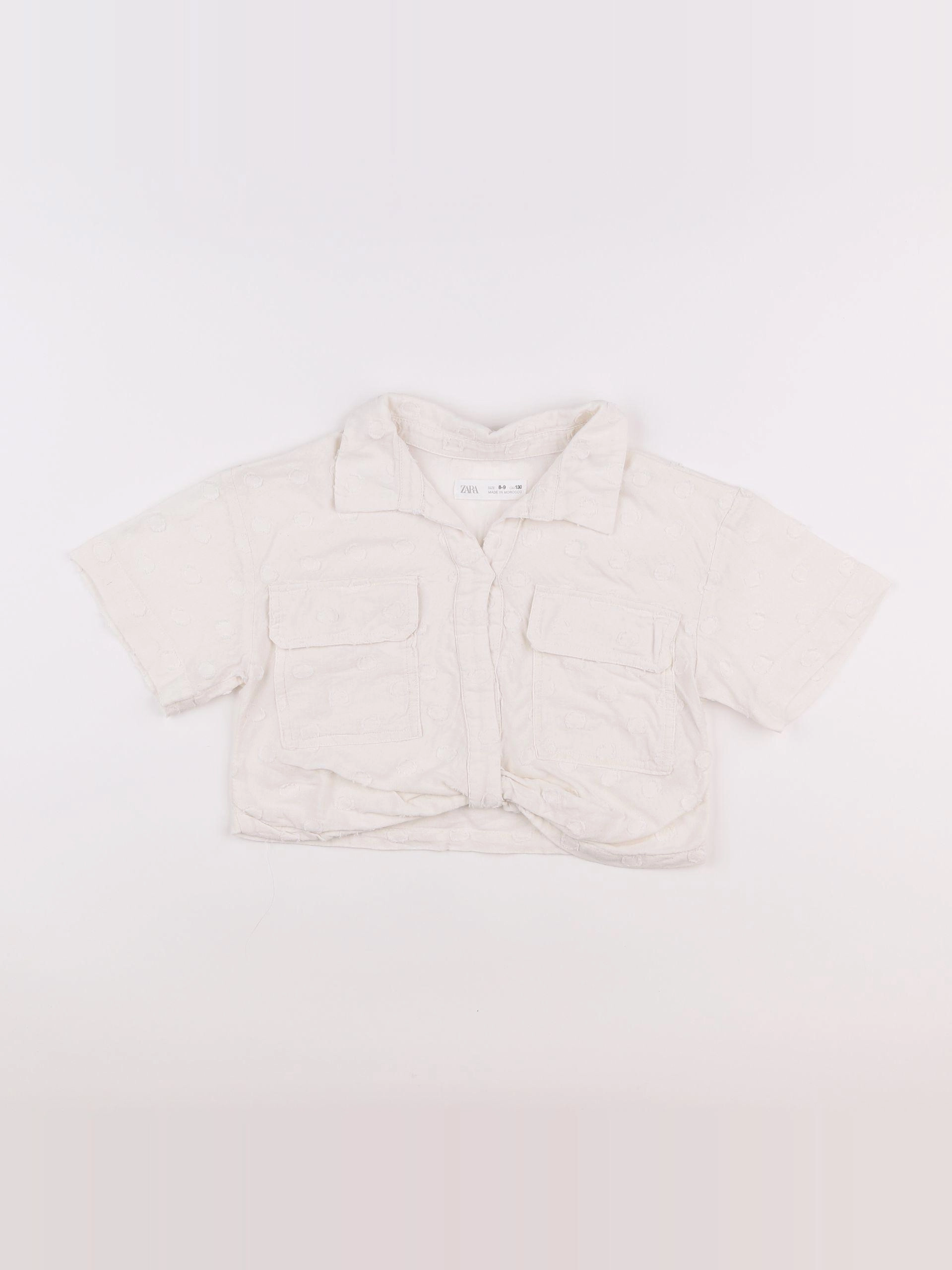 Zara - blouse blanc - 8/9 ans