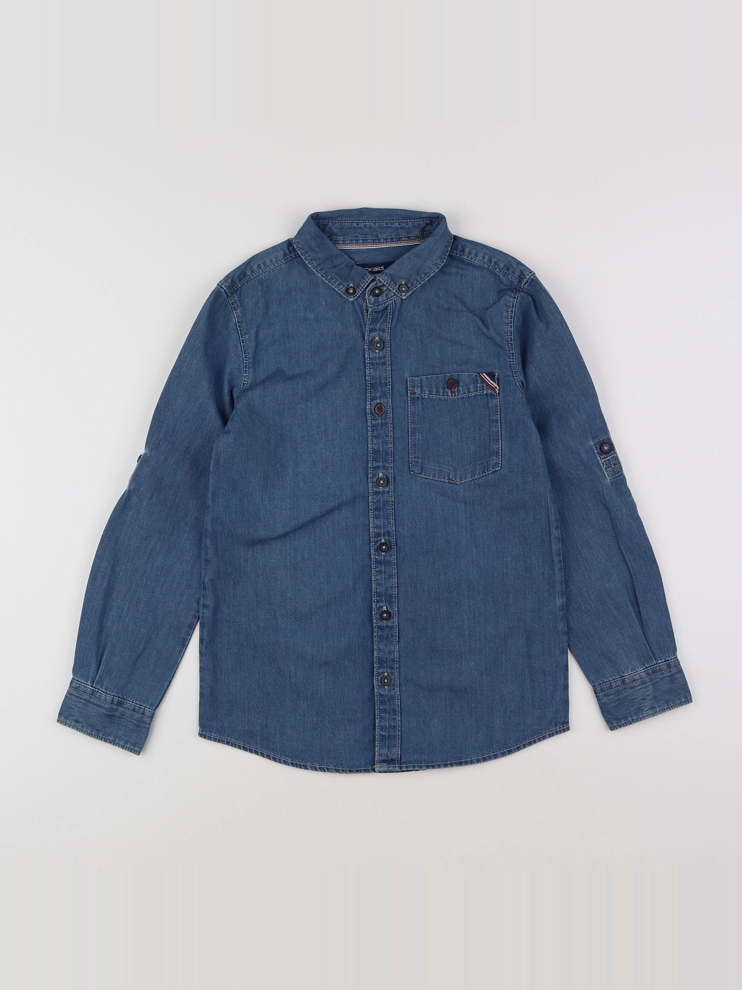 Okaidi - chemise bleu - 8 ans