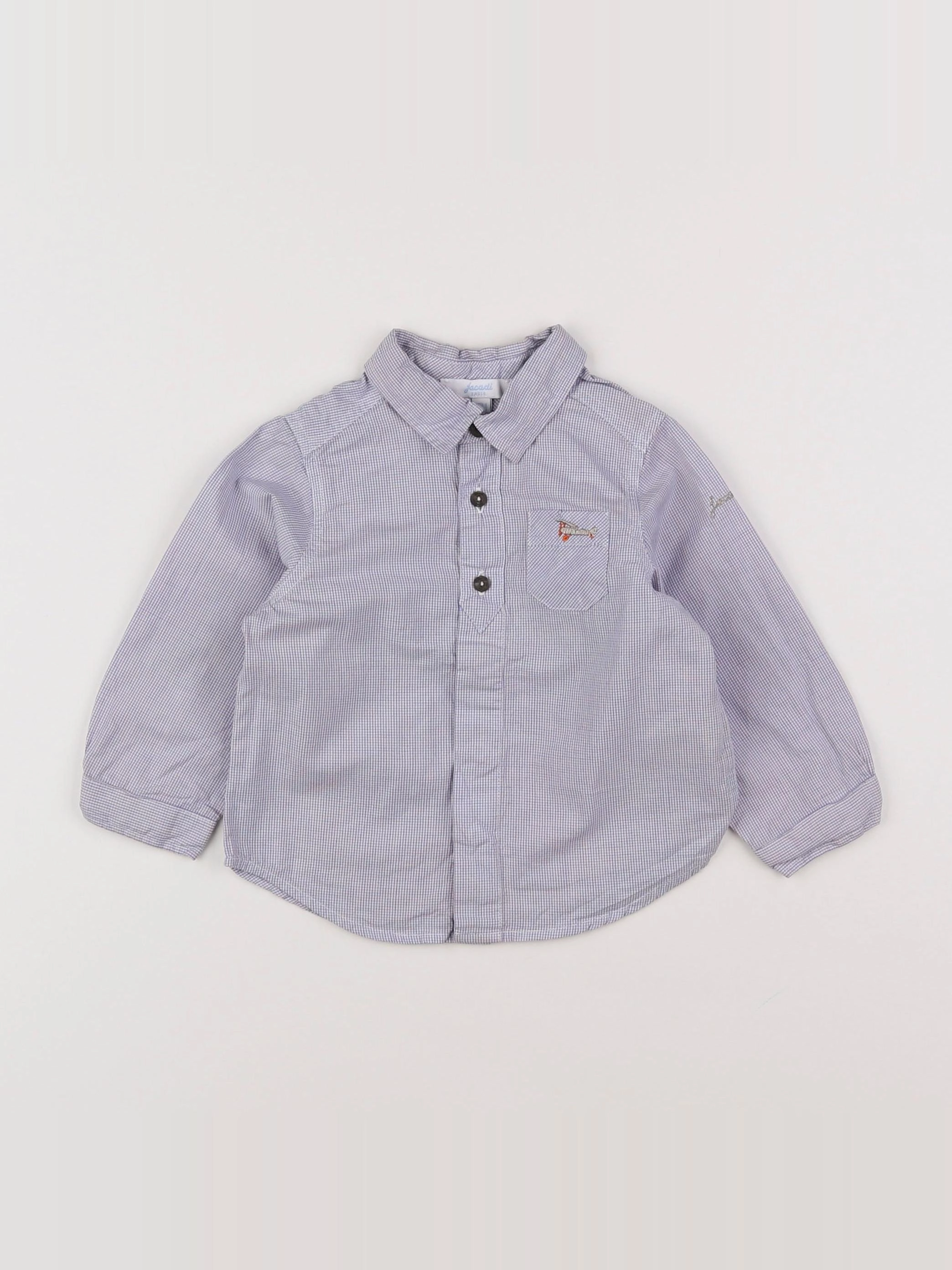 Jacadi - chemise bleu - 12 mois
