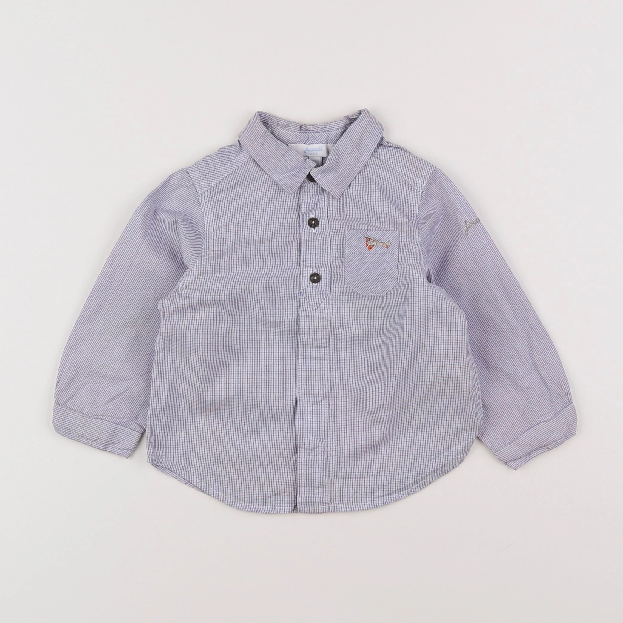 Jacadi - chemise bleu - 12 mois