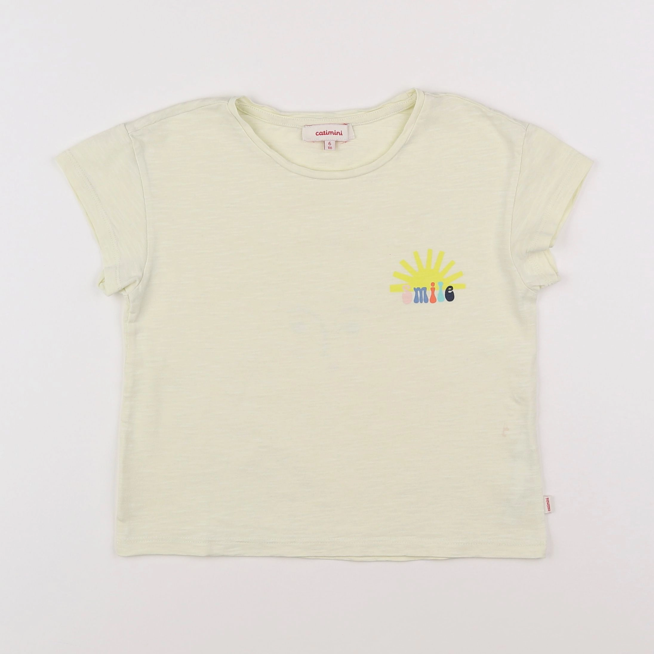 Catimini - tee-shirt jaune - 6 ans