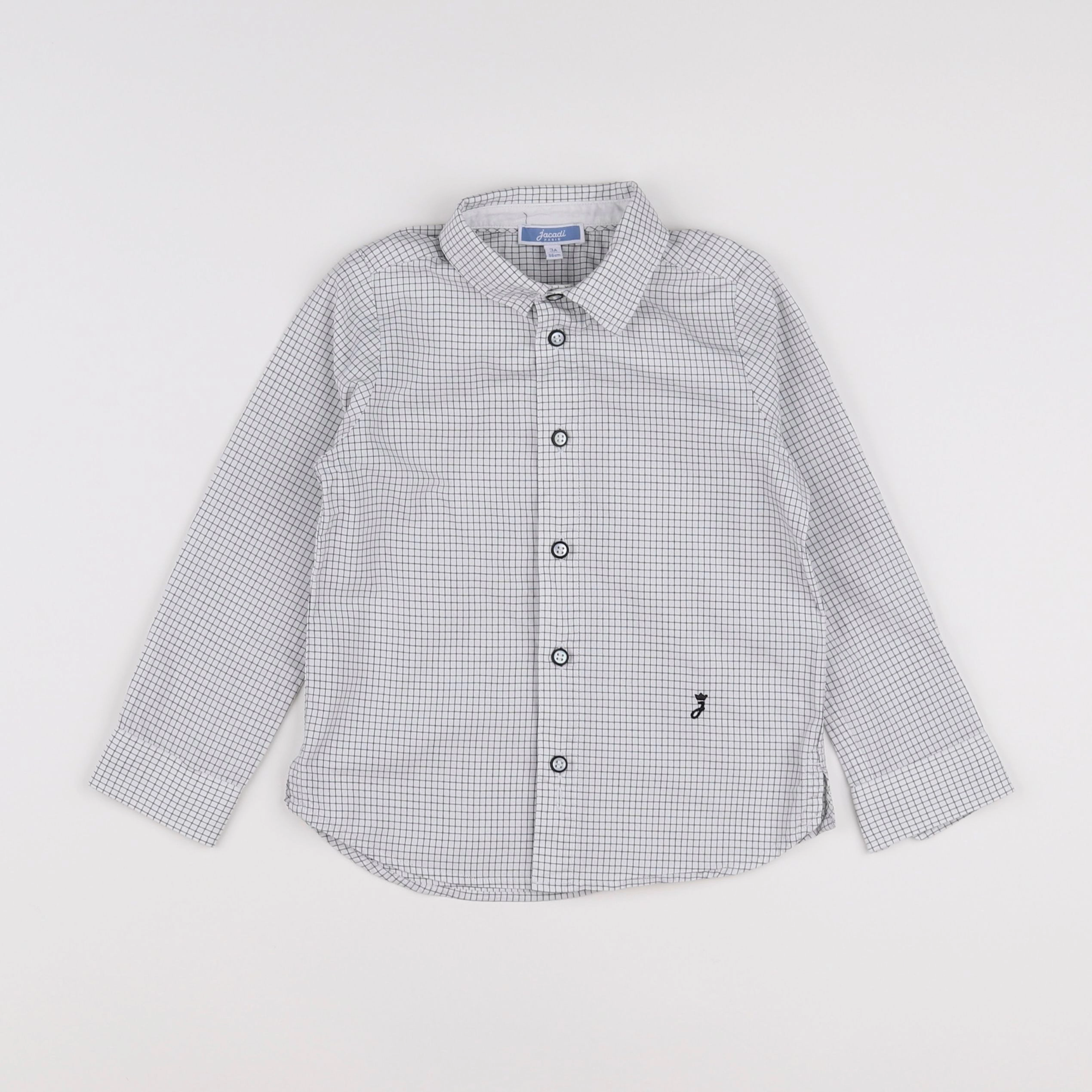 Jacadi - chemise blanc, noir - 3 ans