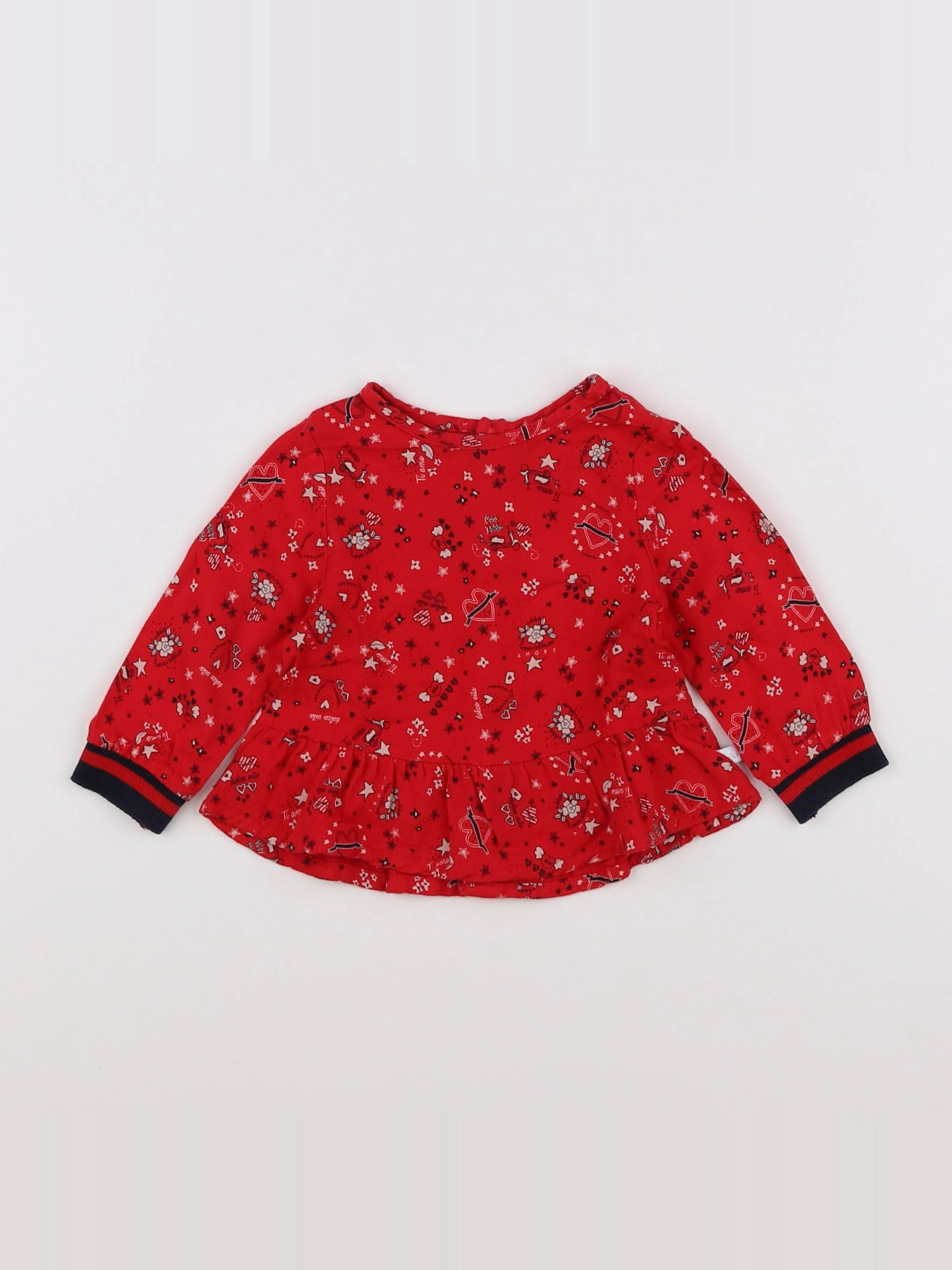 IKKS - blouse rouge - 6 mois