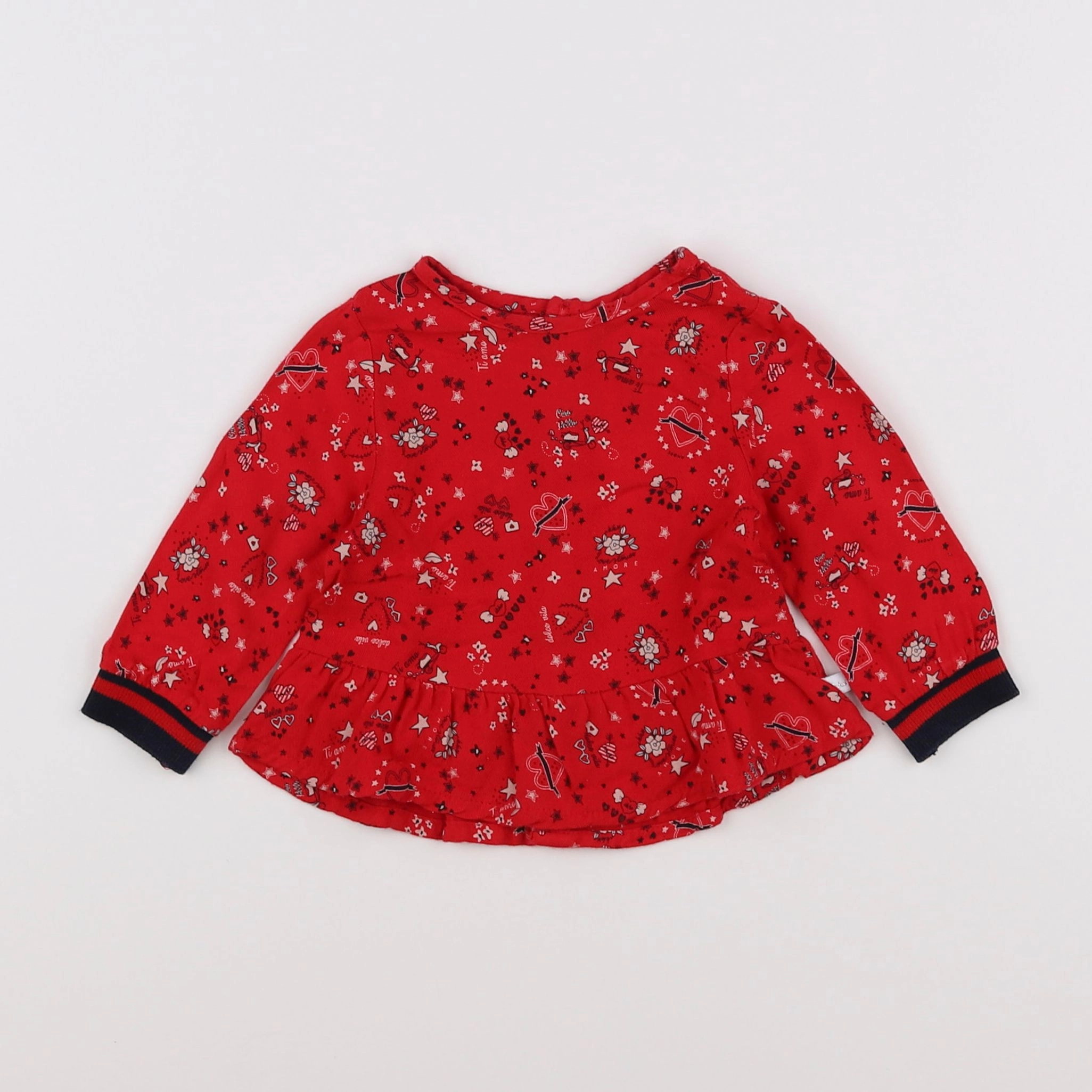 IKKS - blouse rouge - 6 mois