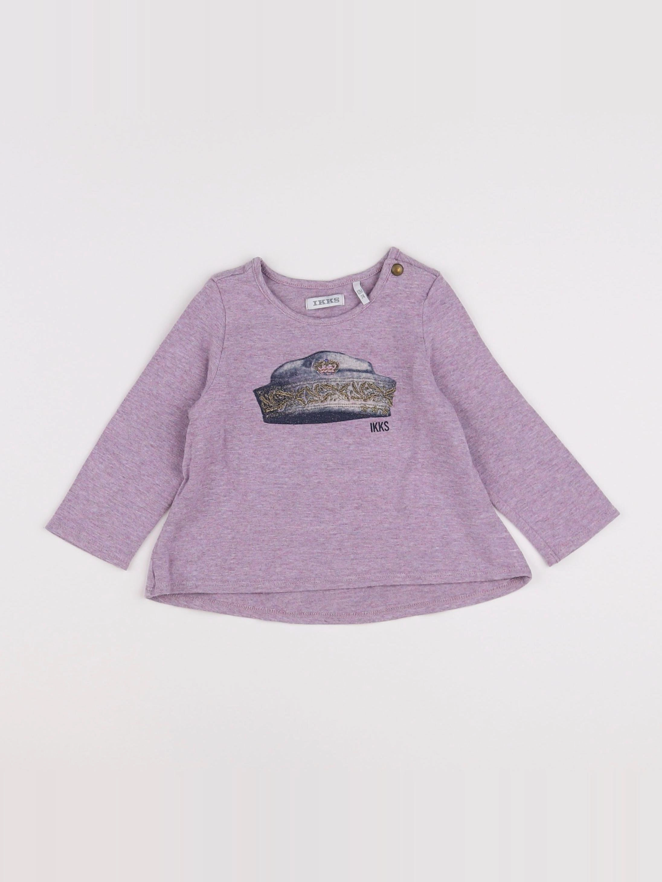IKKS - tee-shirt violet - 12 mois