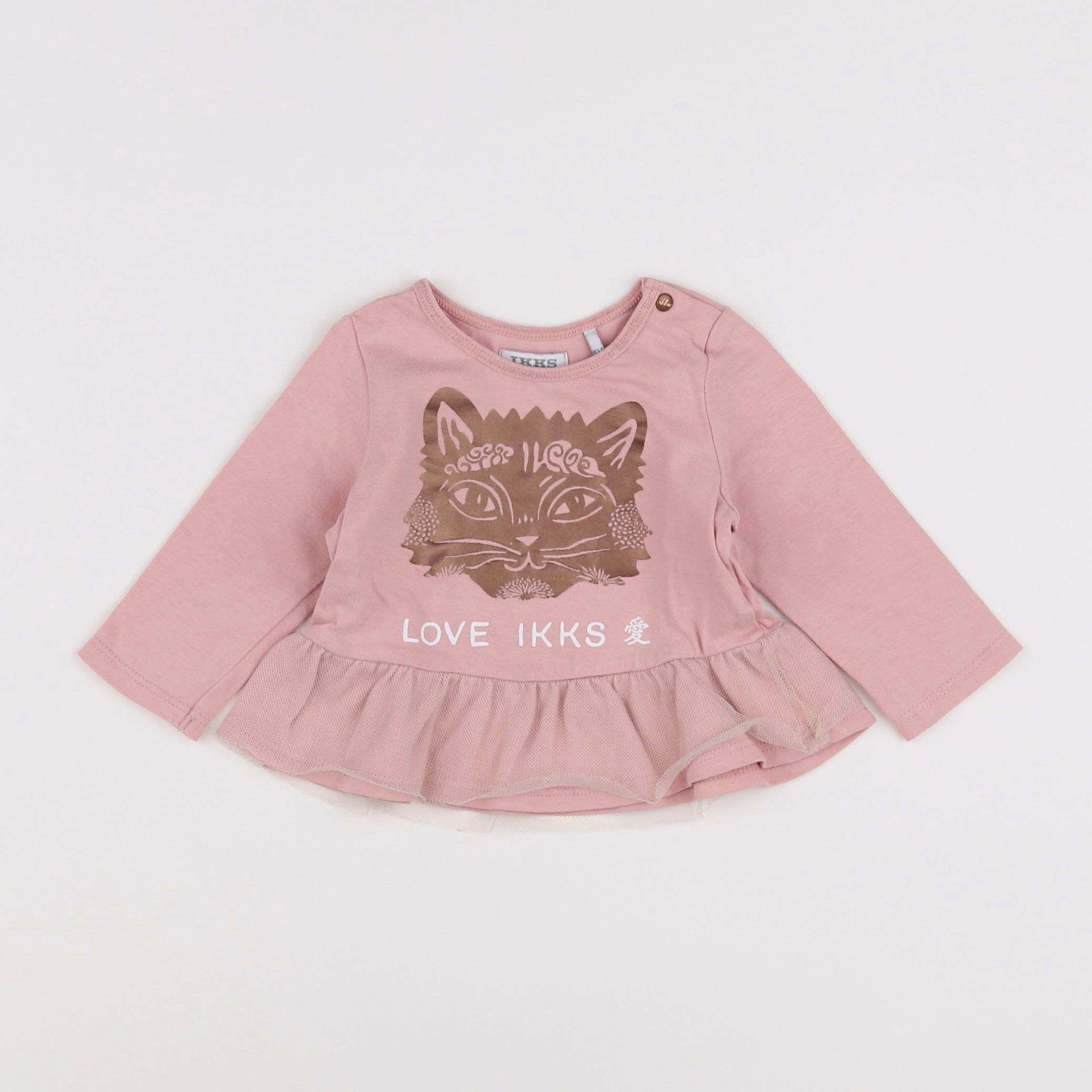IKKS - tee-shirt rose - 6 mois