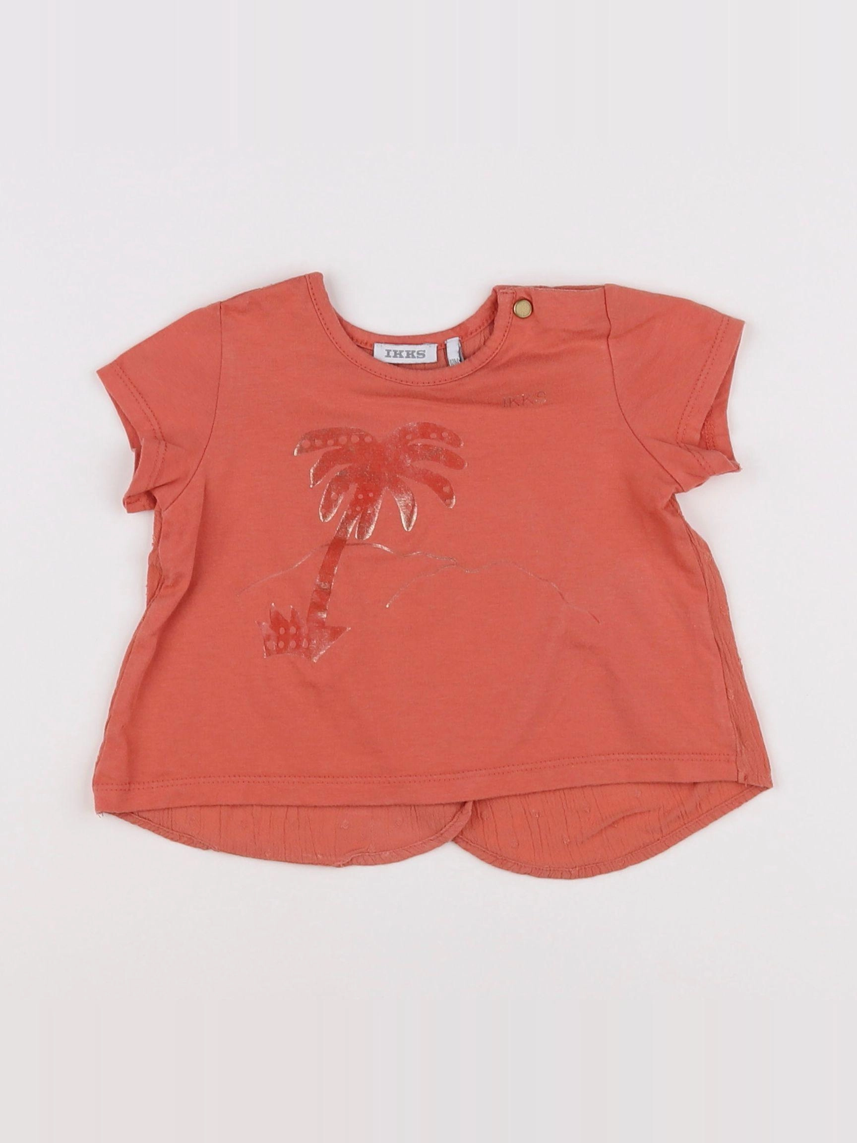 IKKS - tee-shirt orange - 12 mois