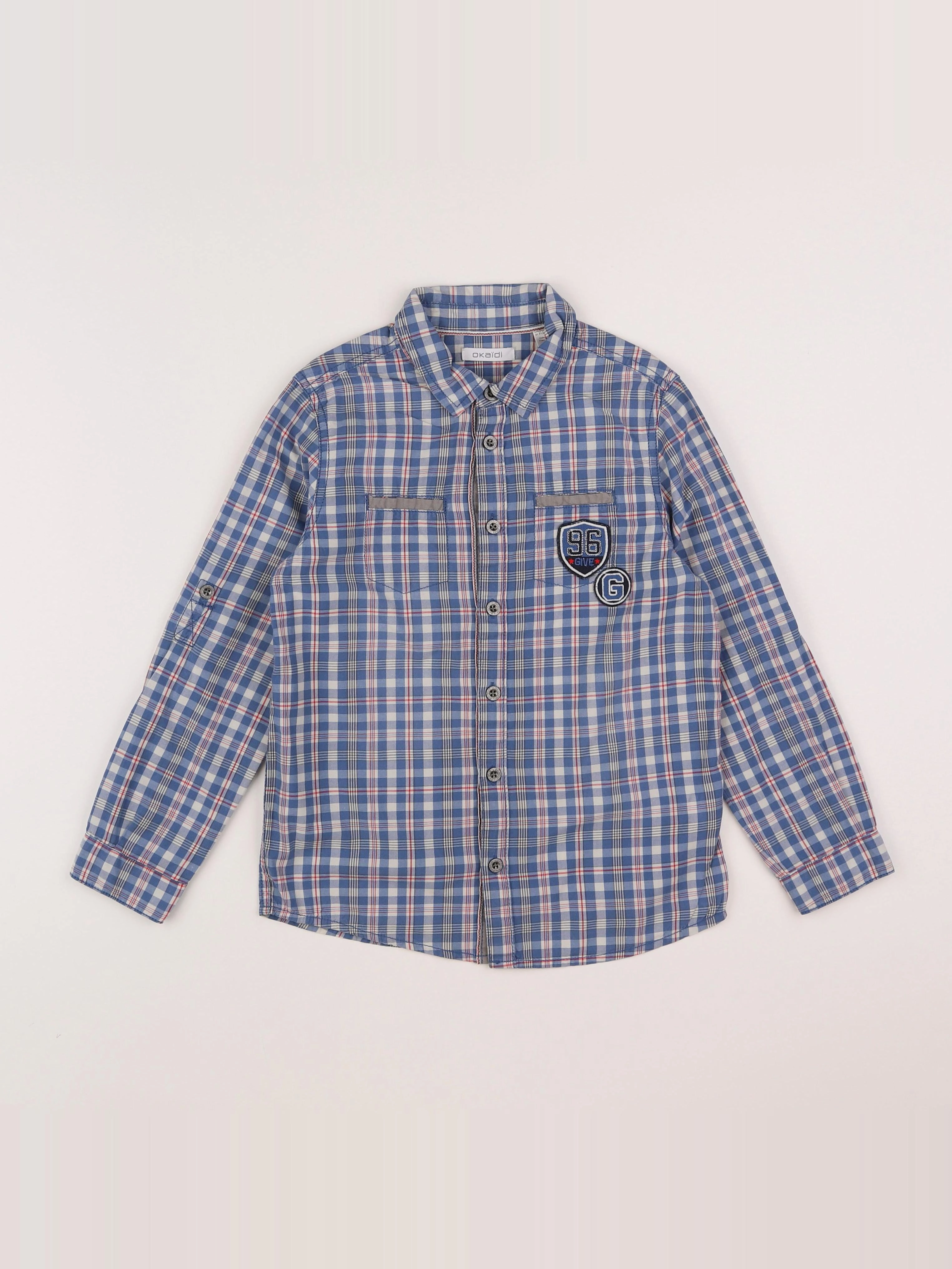Okaidi - chemise bleu - 8 ans