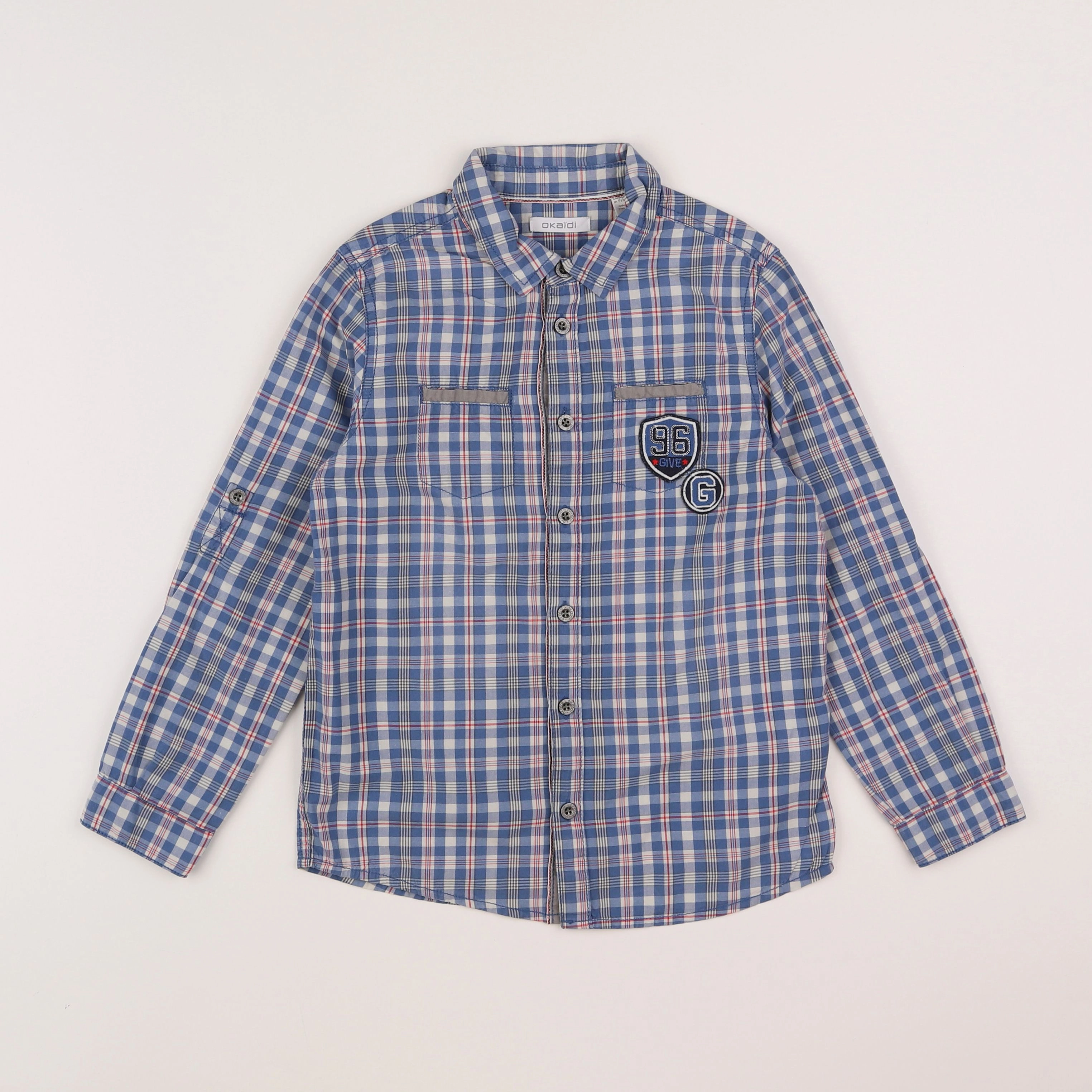 Okaidi - chemise bleu - 8 ans