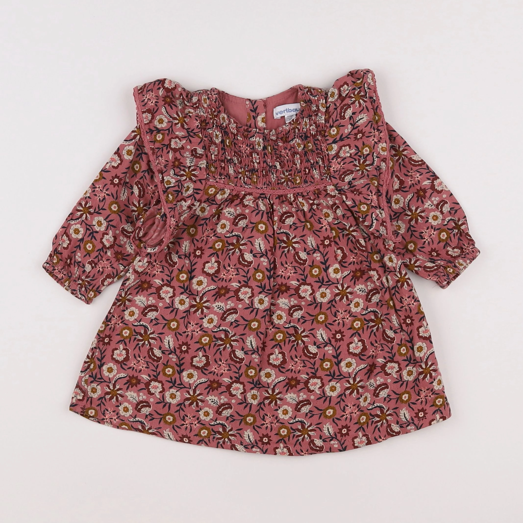Vertbaudet - robe rose - 6 mois
