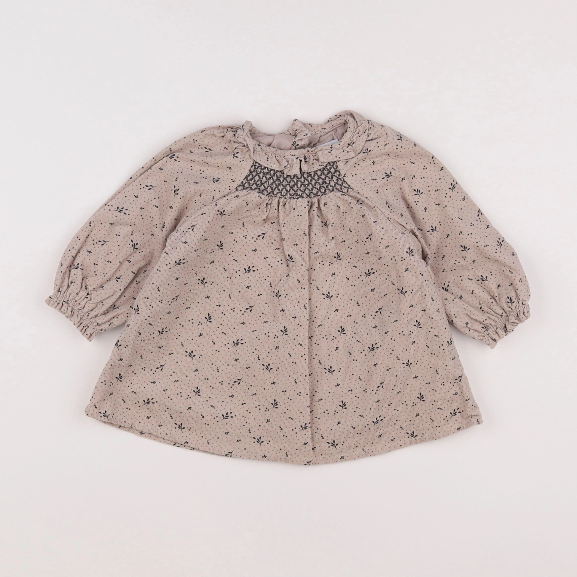 Vertbaudet - robe beige - 6 mois
