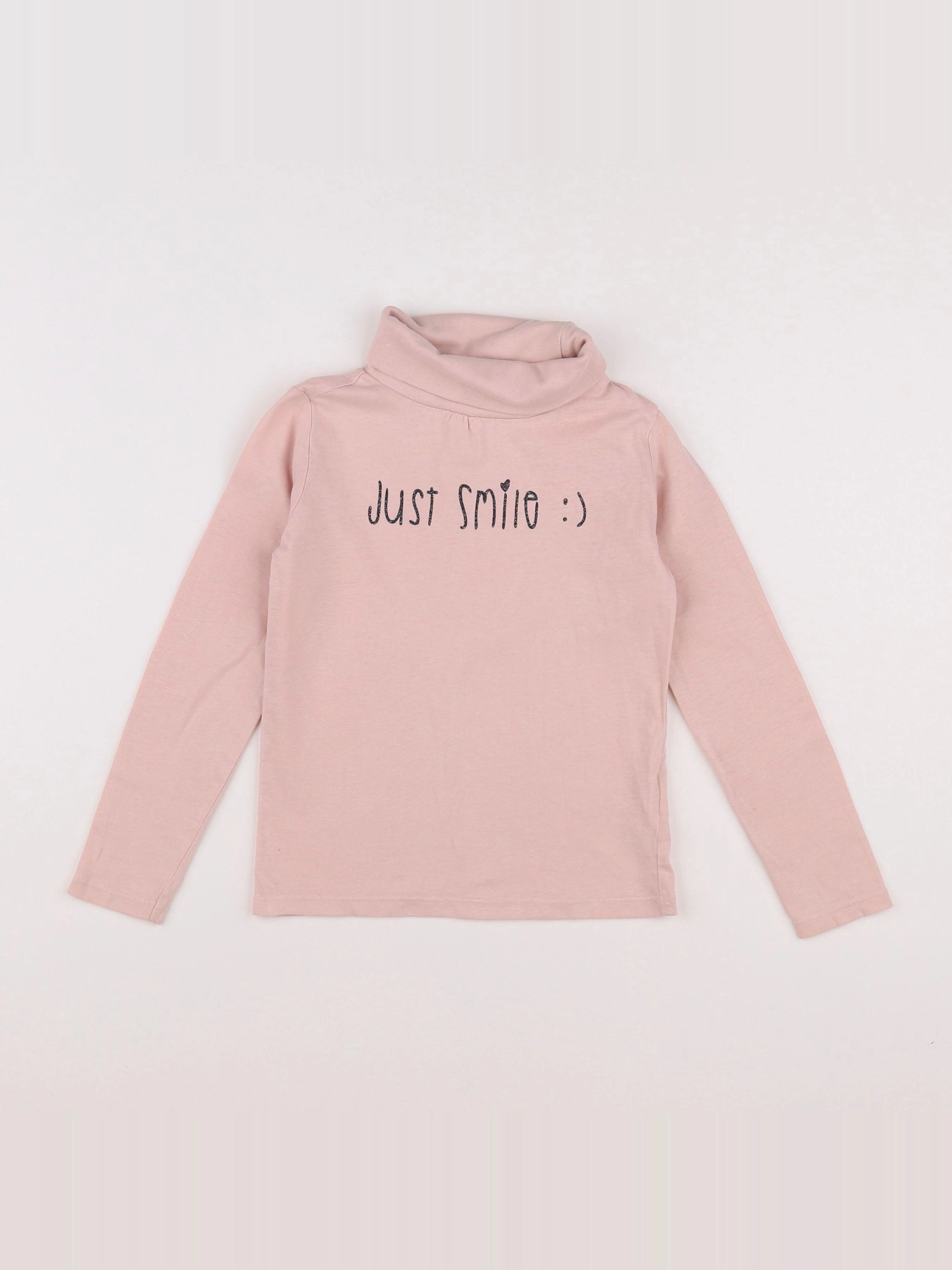 Vertbaudet - sous-pull rose - 6 ans