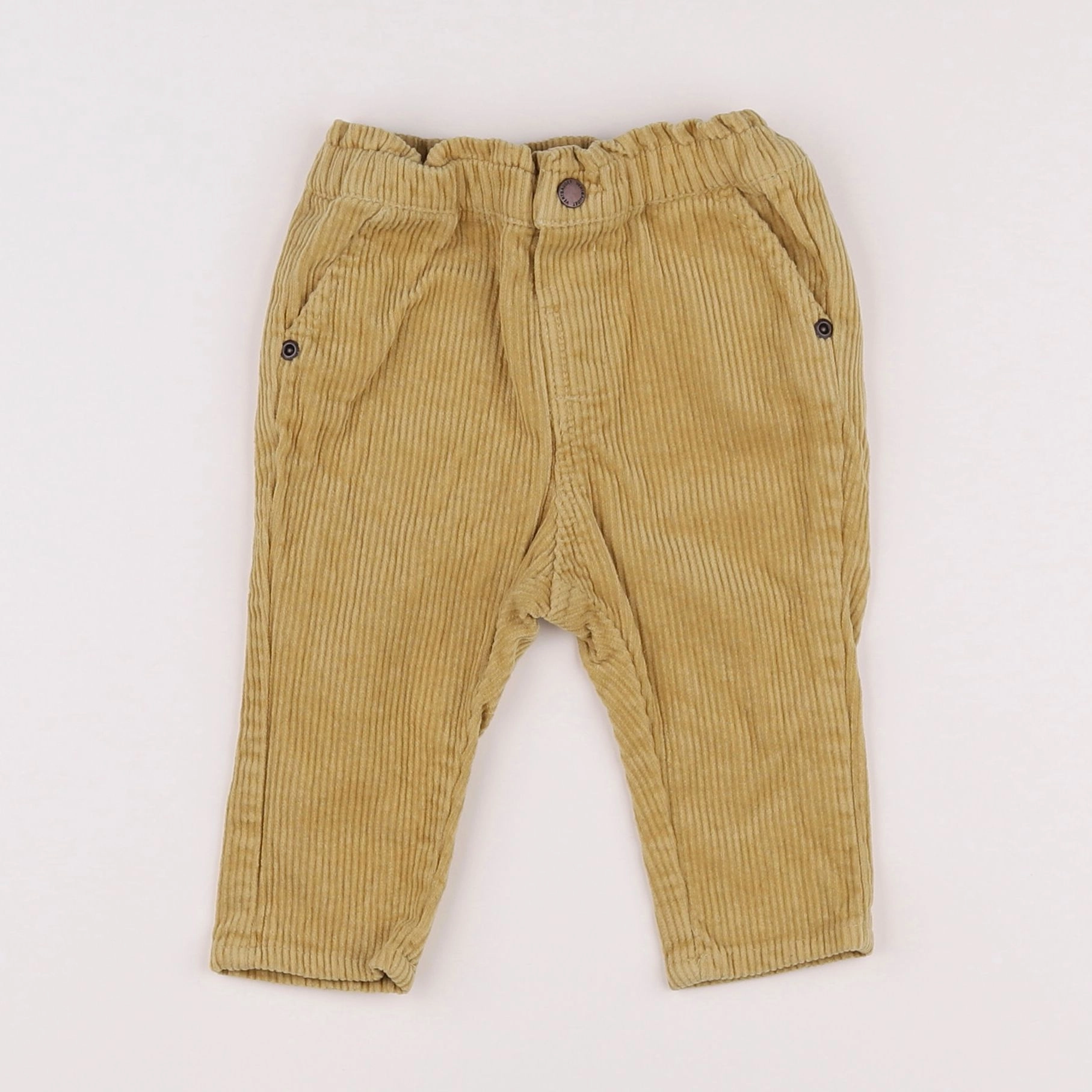 Vertbaudet - pantalon jaune - 6 mois