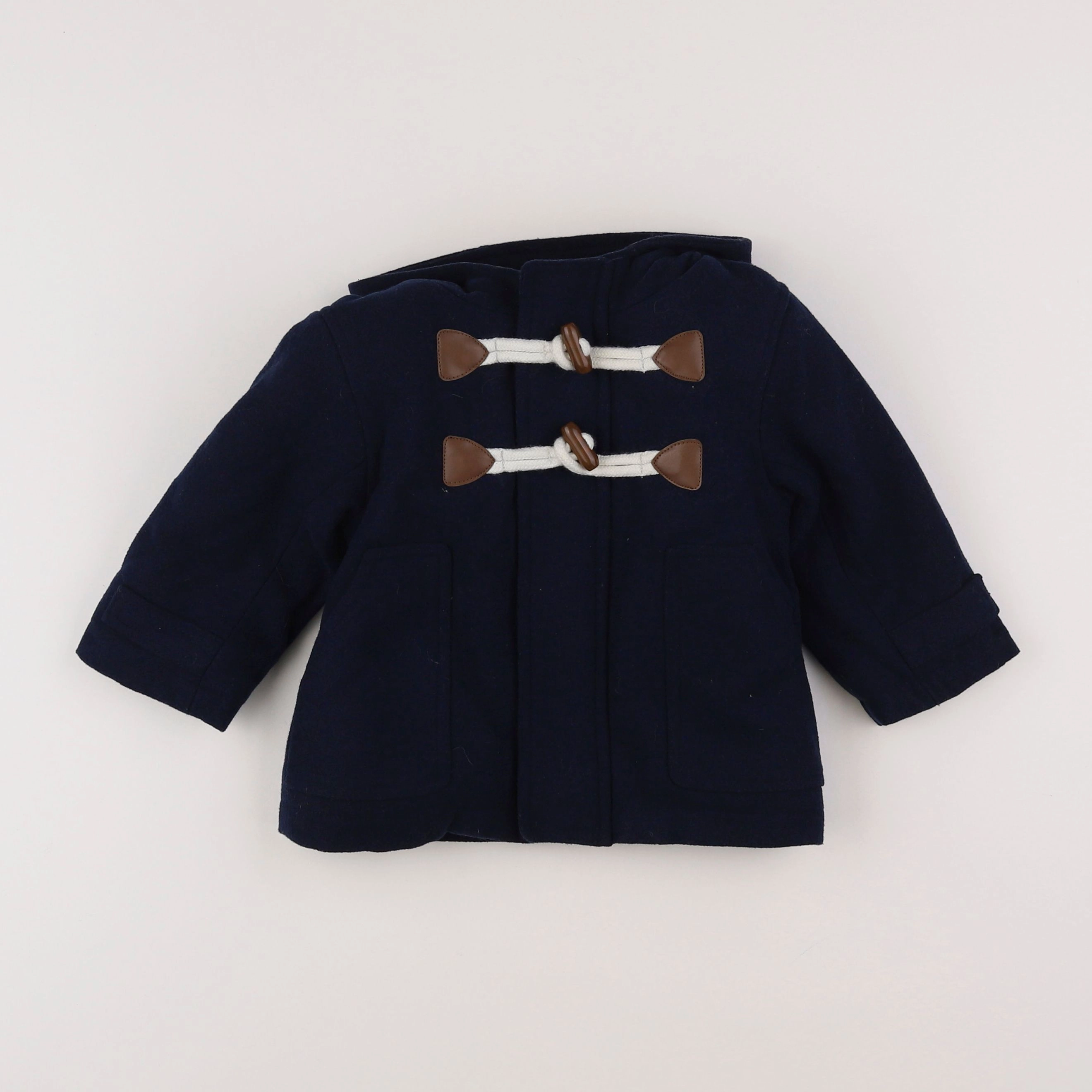 Vertbaudet - manteau bleu - 12 mois
