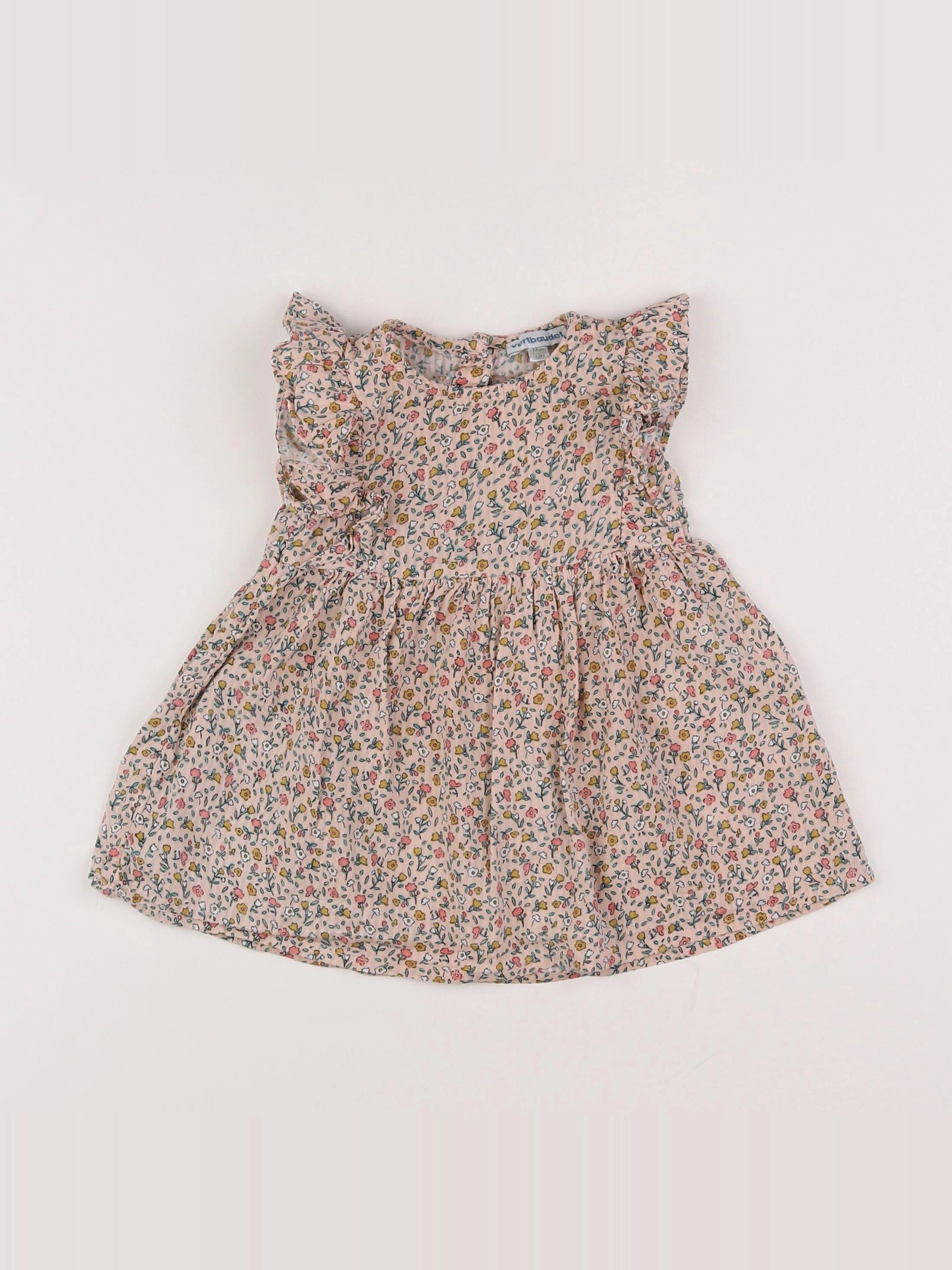 Vertbaudet - robe rose - 12 mois