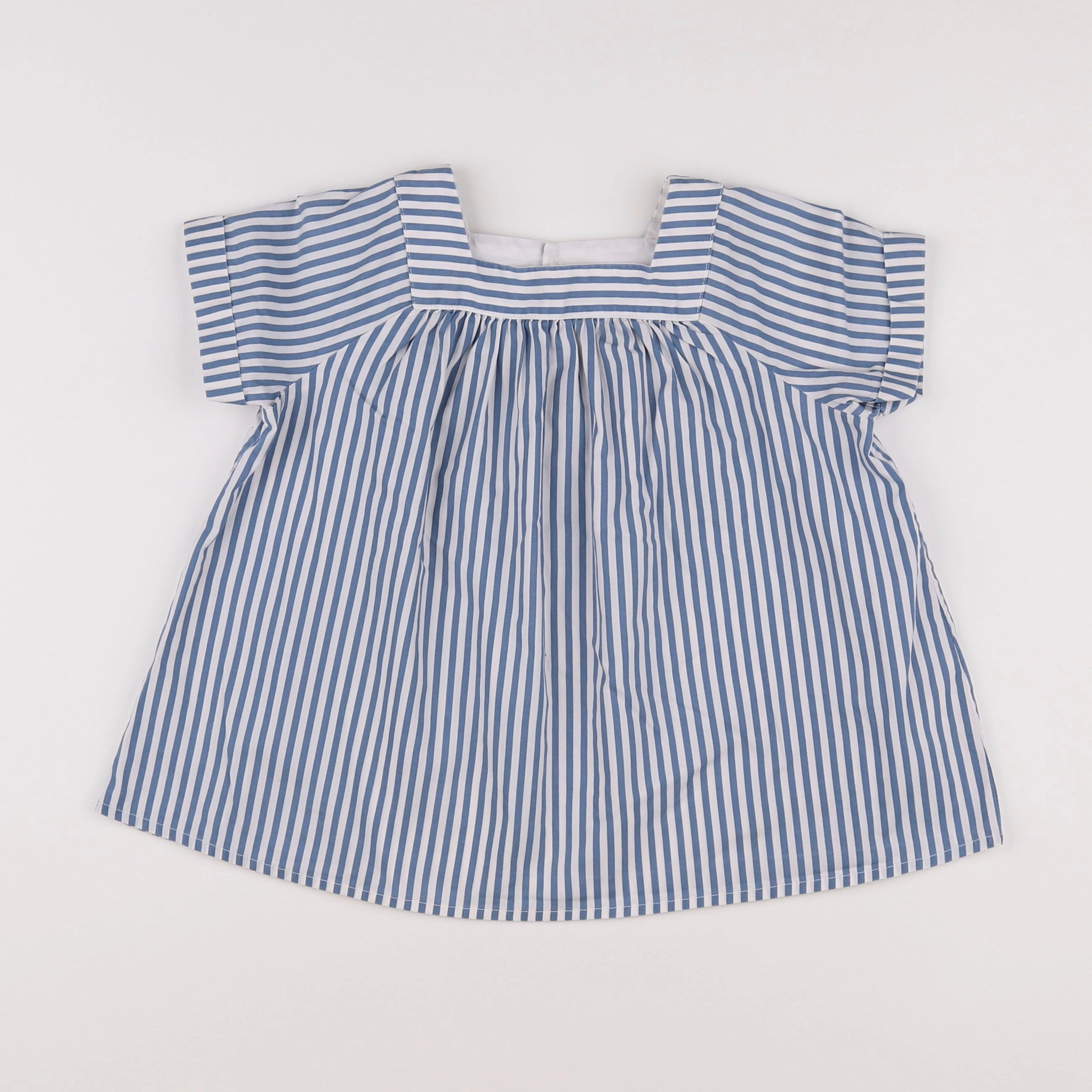 Bonton - blouse blanc, bleu - 6 ans