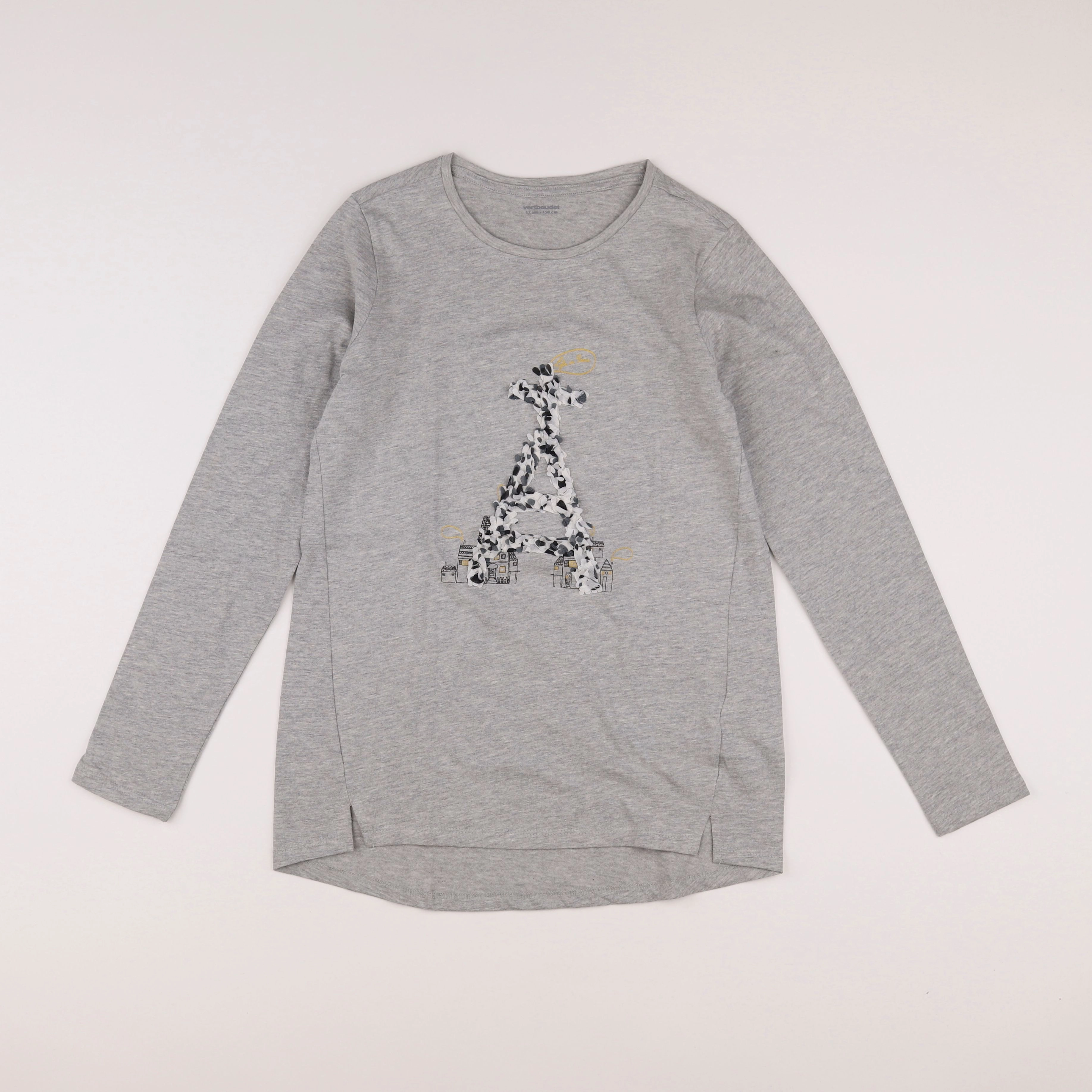 Vertbaudet - tee-shirt gris - 12 ans