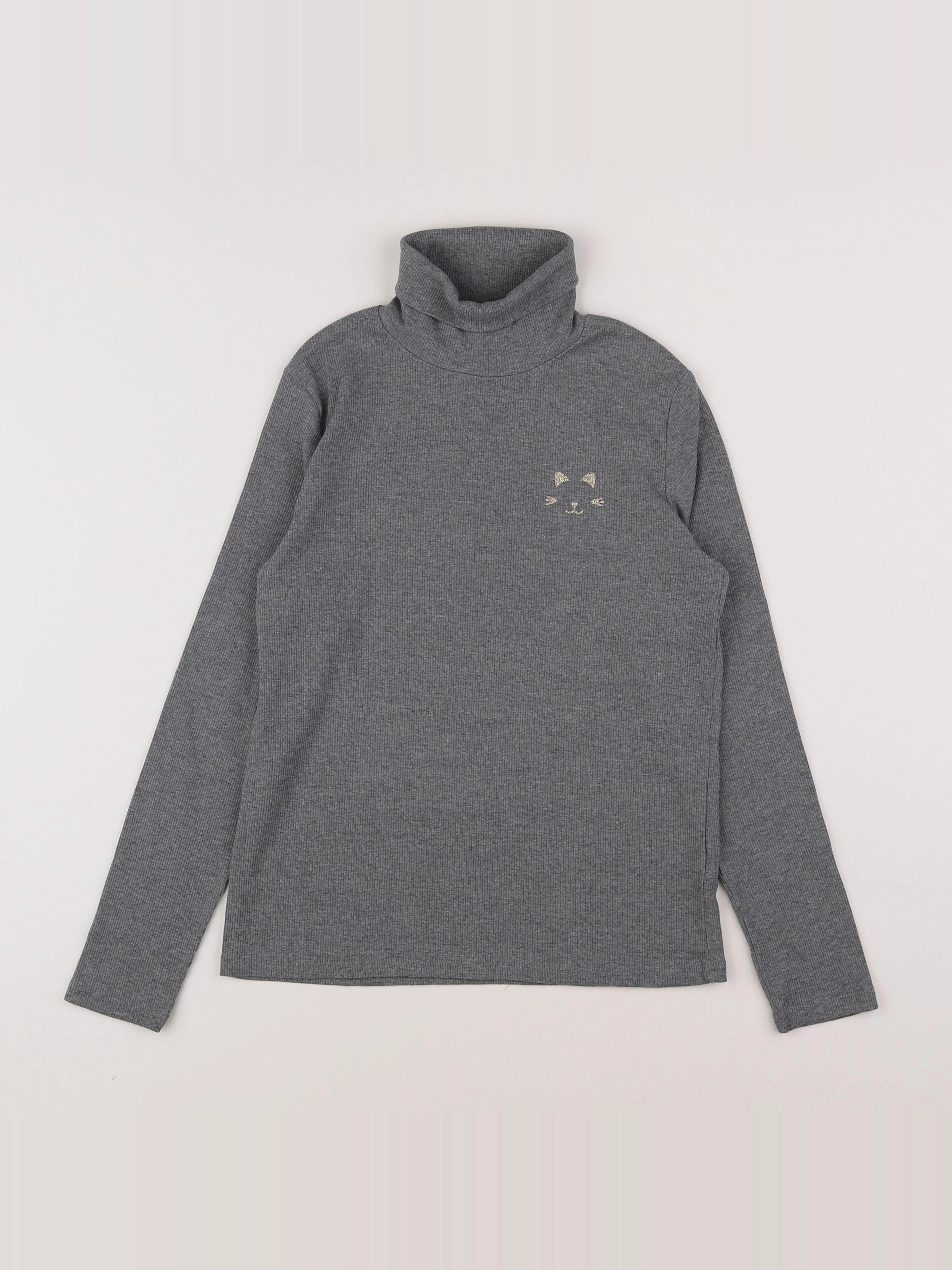 Vertbaudet - sous-pull gris - 10 ans