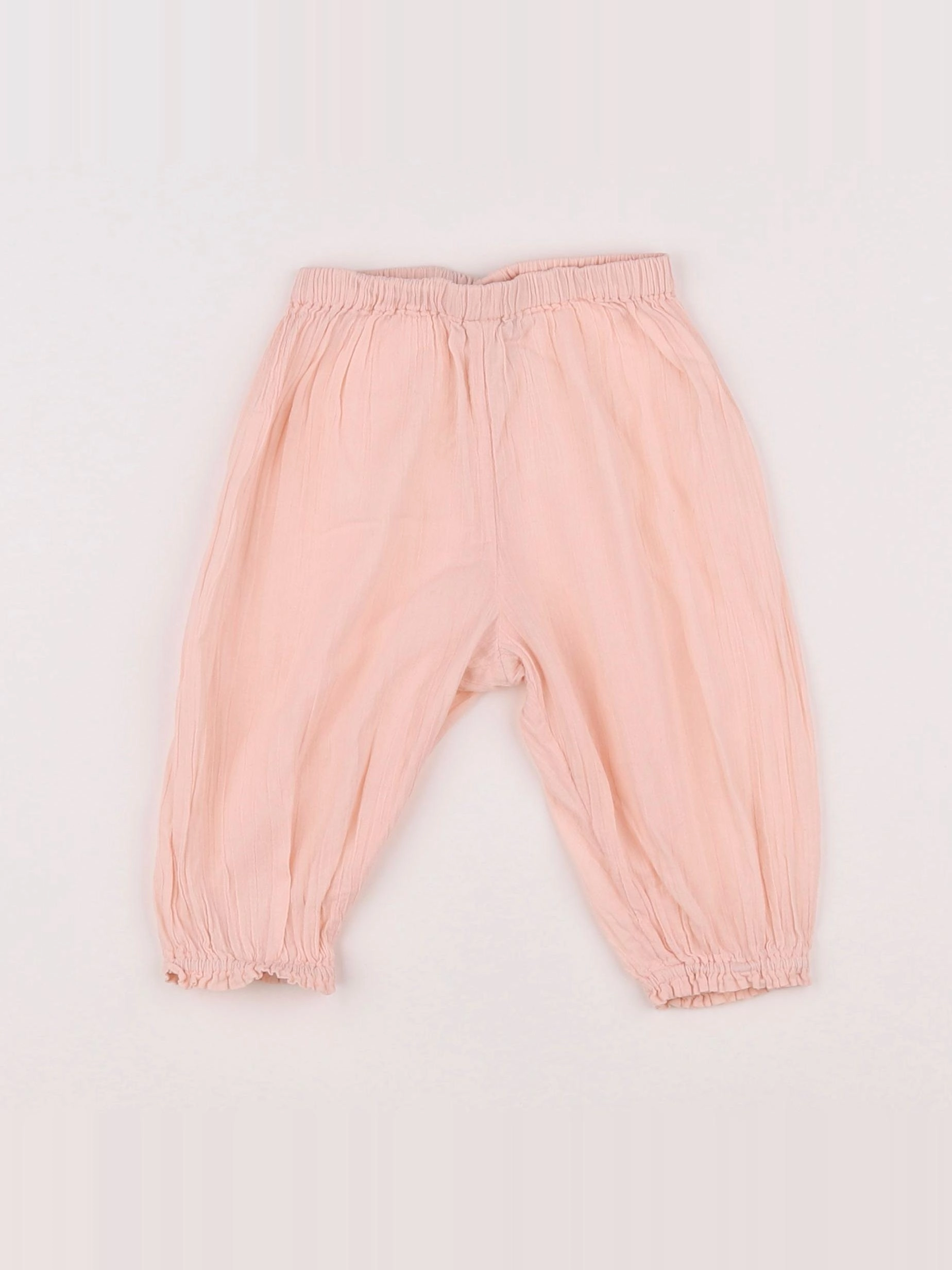 Bonton - pantalon rose - 12 mois