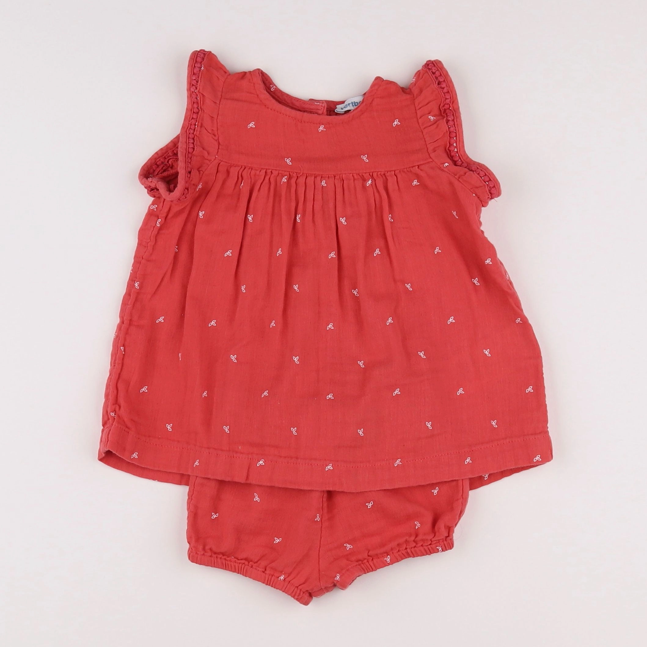 Vertbaudet - robe rouge - 6 mois