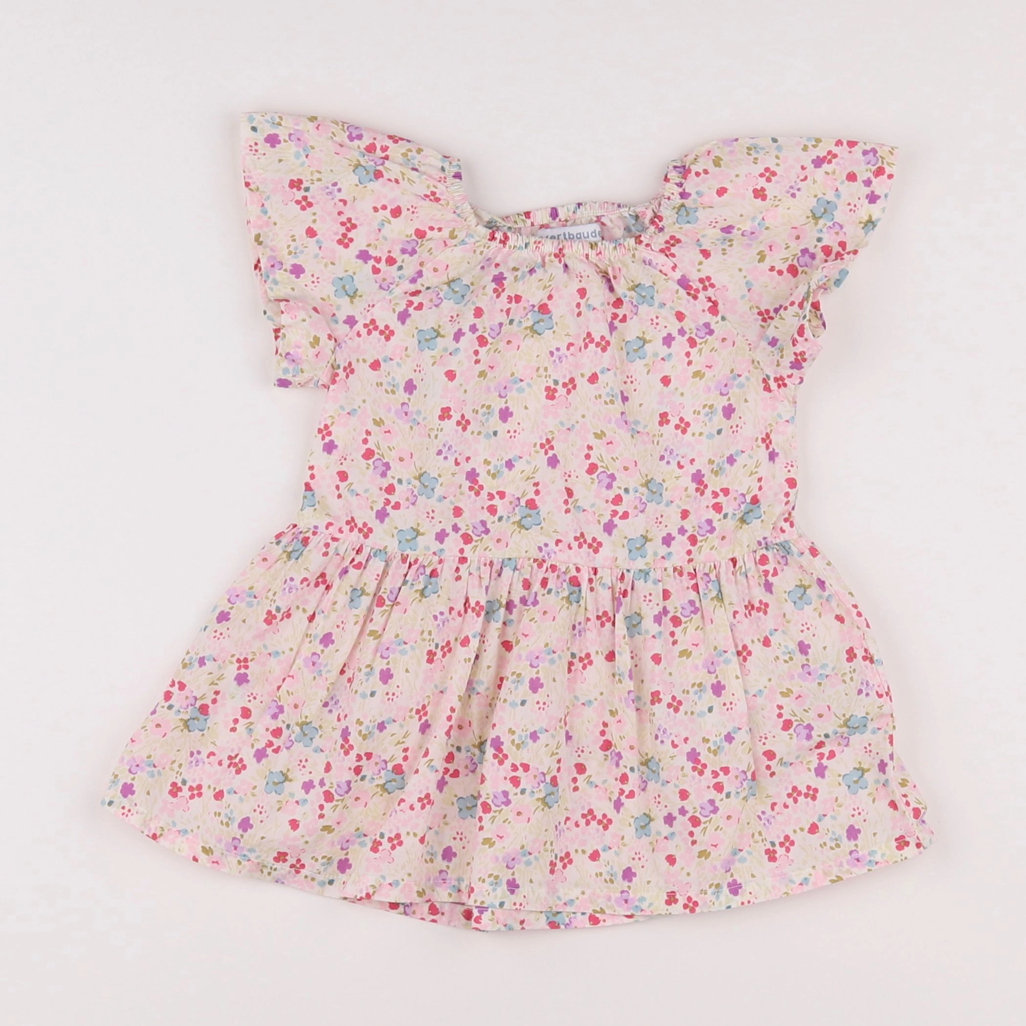 Vertbaudet - robe multicolore - 9 mois