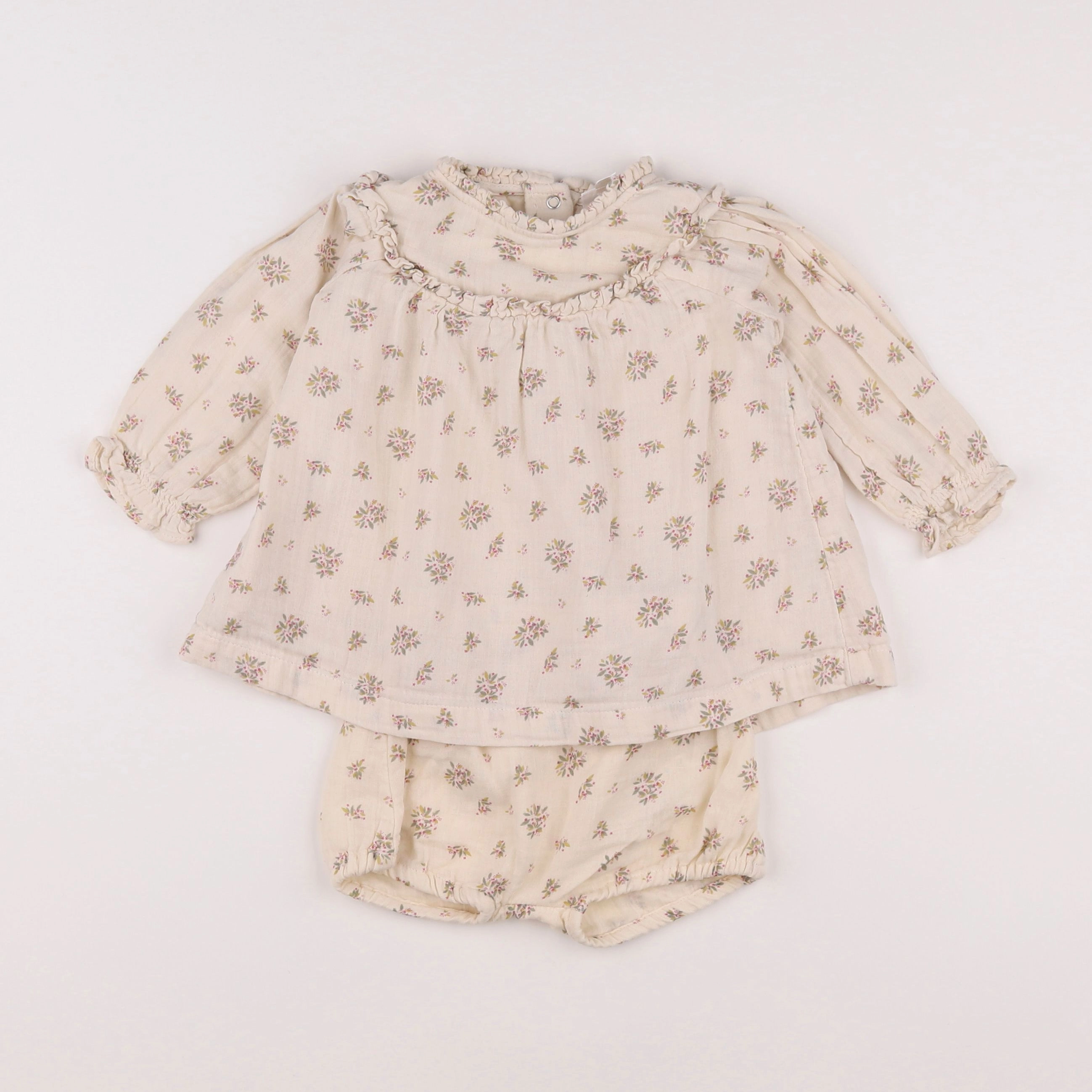 Vertbaudet - robe beige - 9 mois