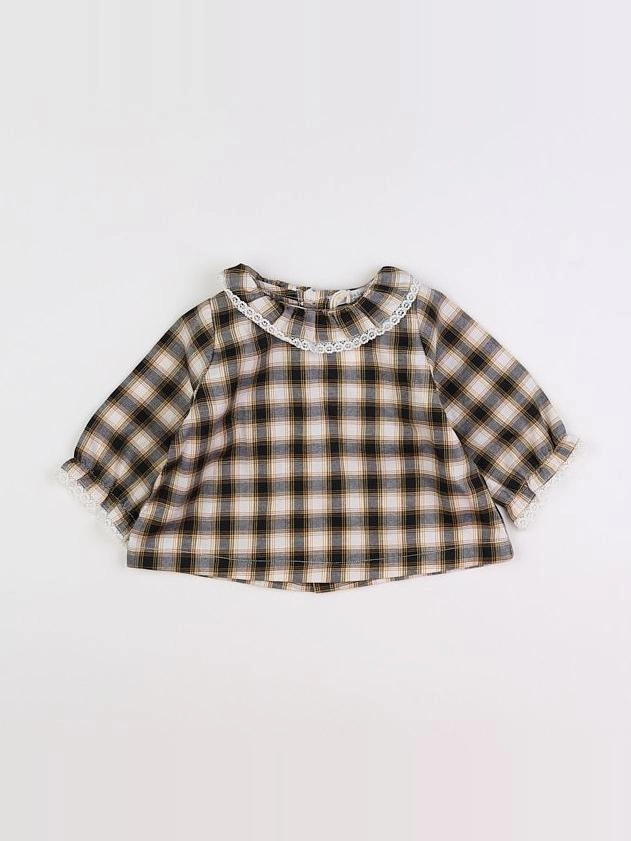 Petite Lucette - blouse marron - 6 mois