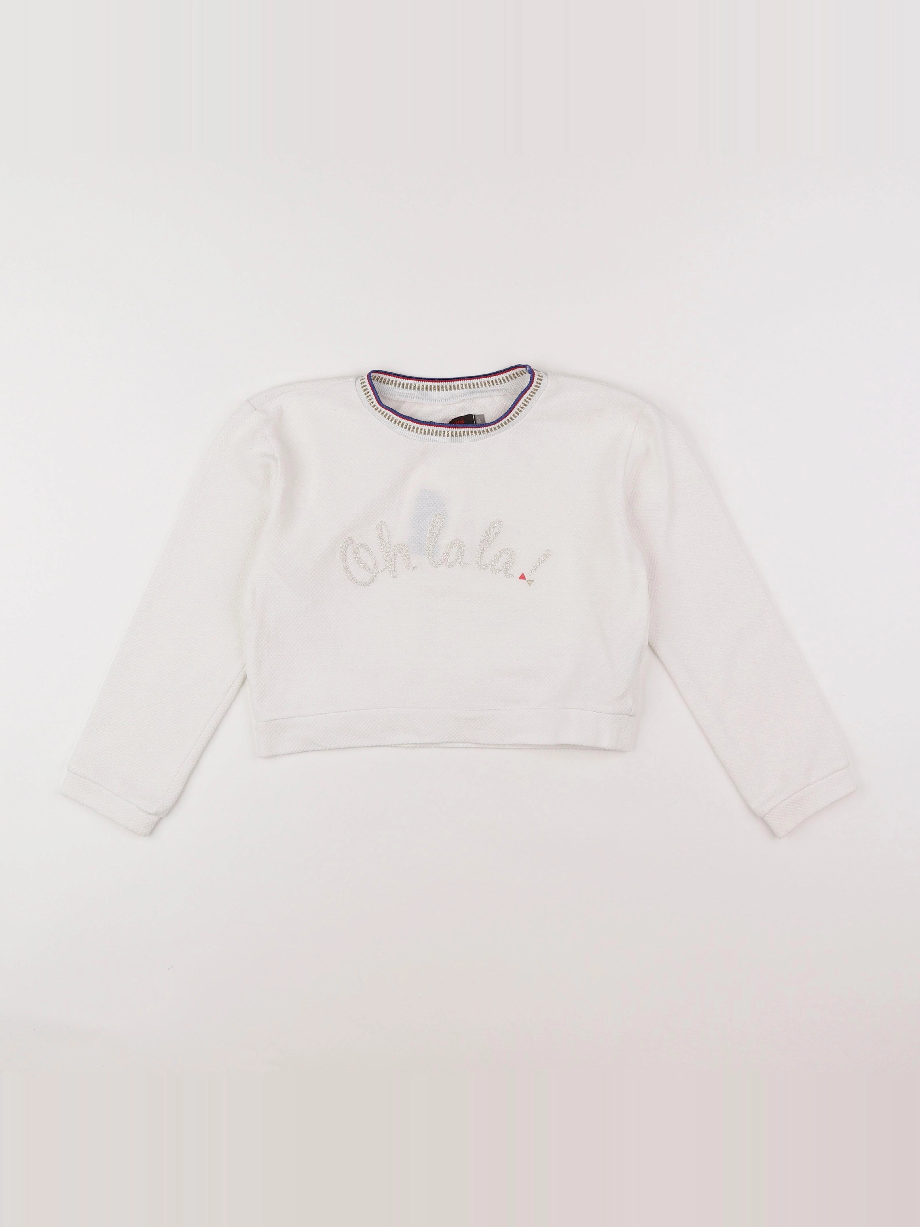 Catimini - sweat blanc - 5 ans