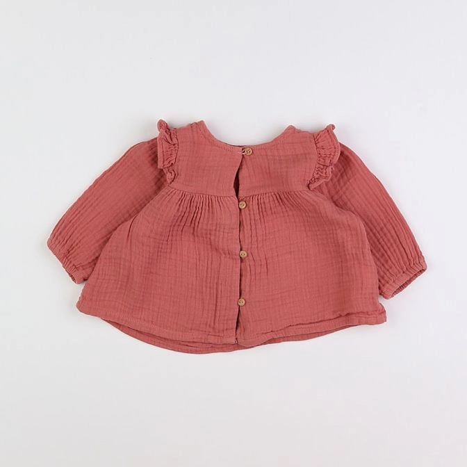 Vertbaudet - blouse rose - 3 mois