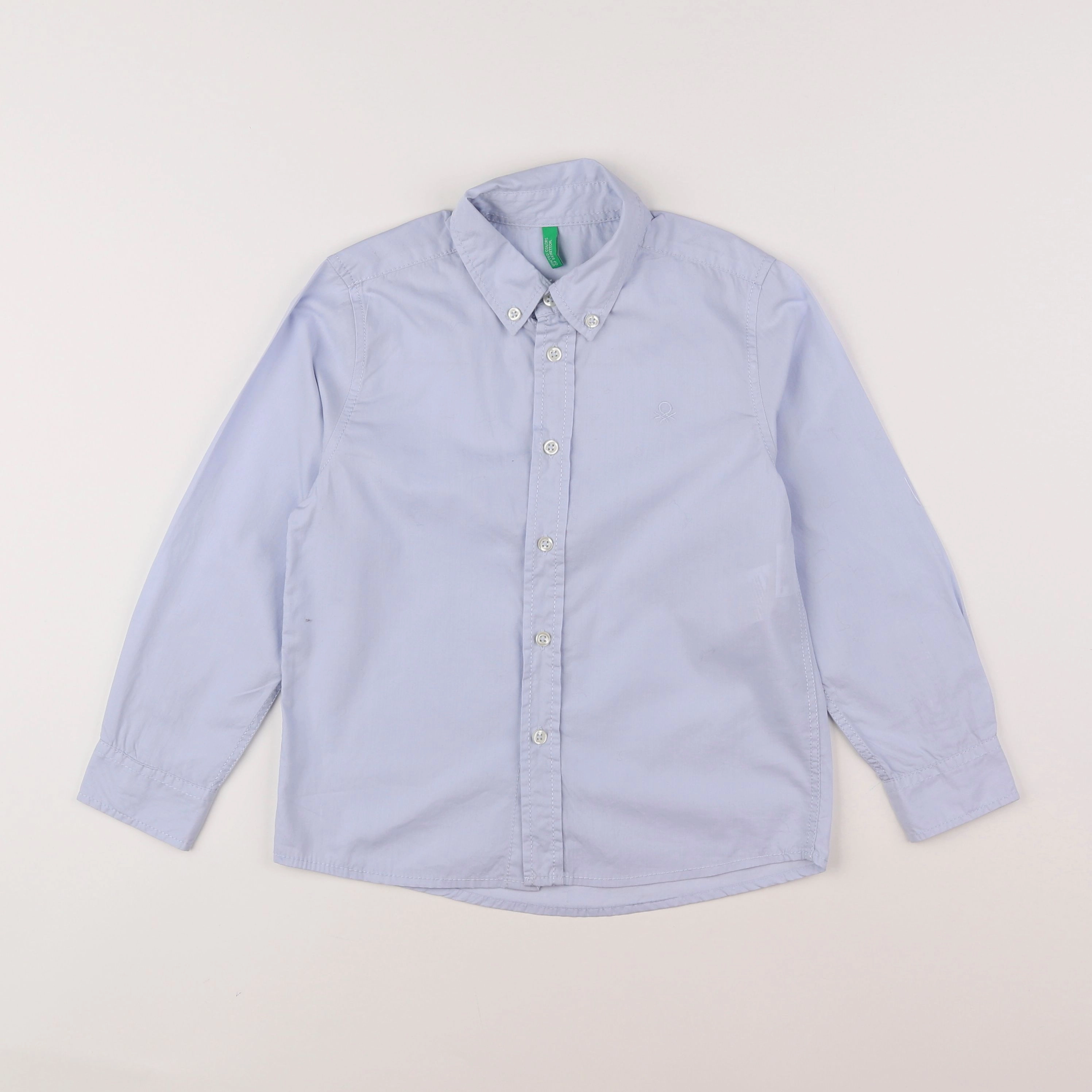 Benetton - chemise bleu - 4/5 ans