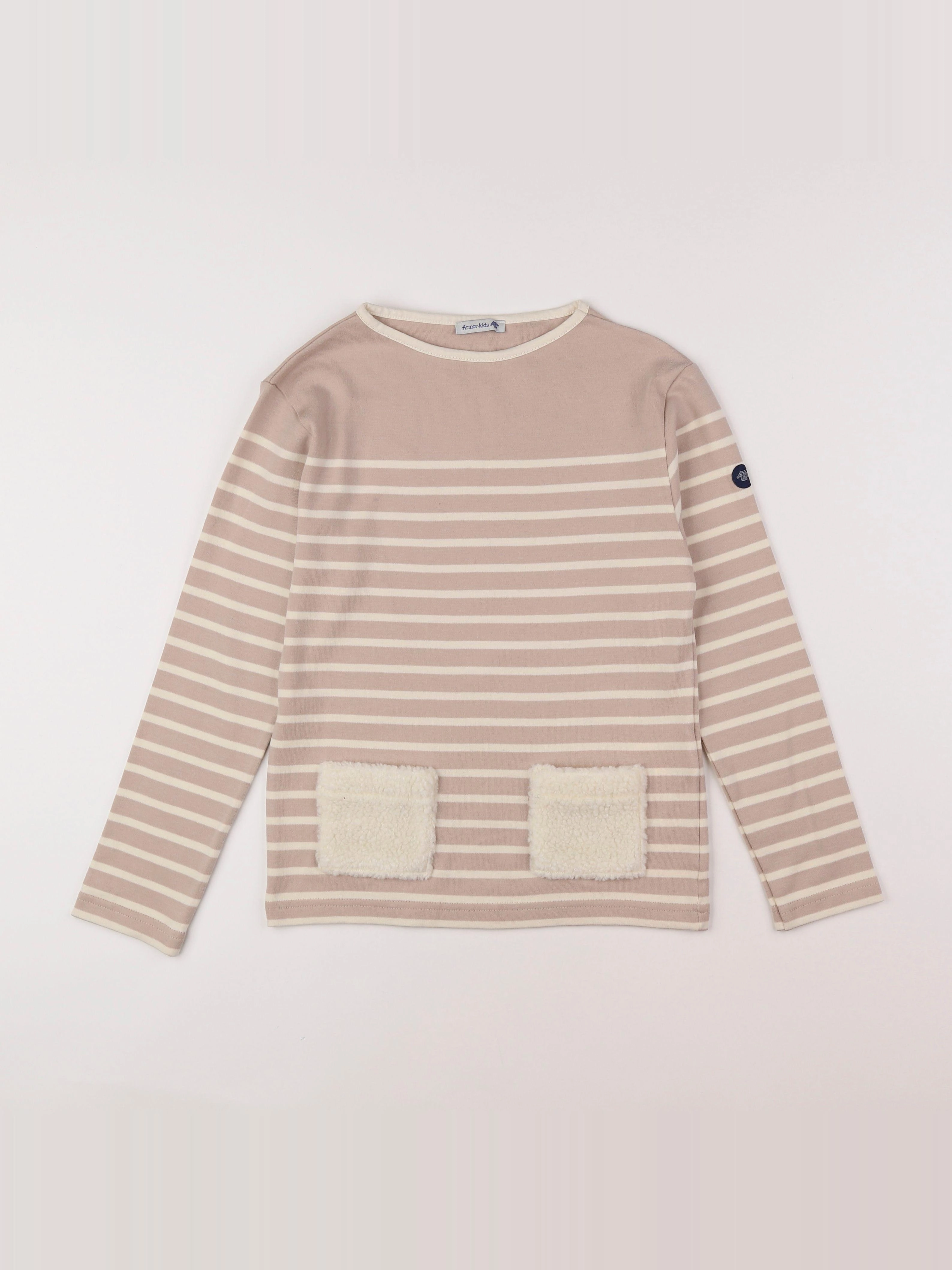 Armor Lux - tee-shirt beige, blanc - 10 ans