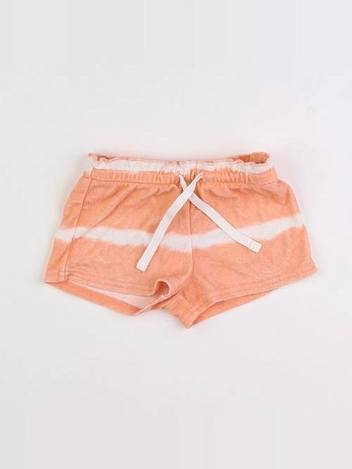 H&M - short orange - 6/9 mois